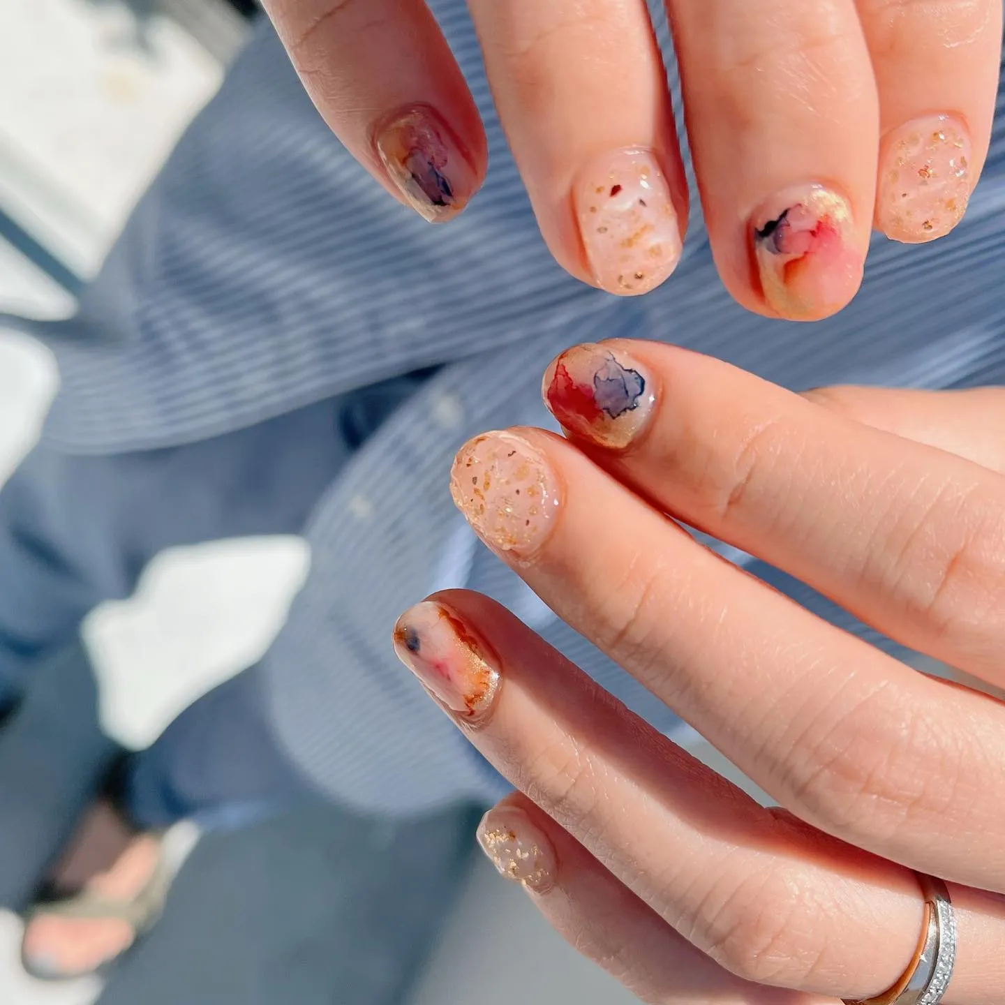 【横浜│港南区│下永谷】インクニュアンスネイル♪♪クリア×プ...