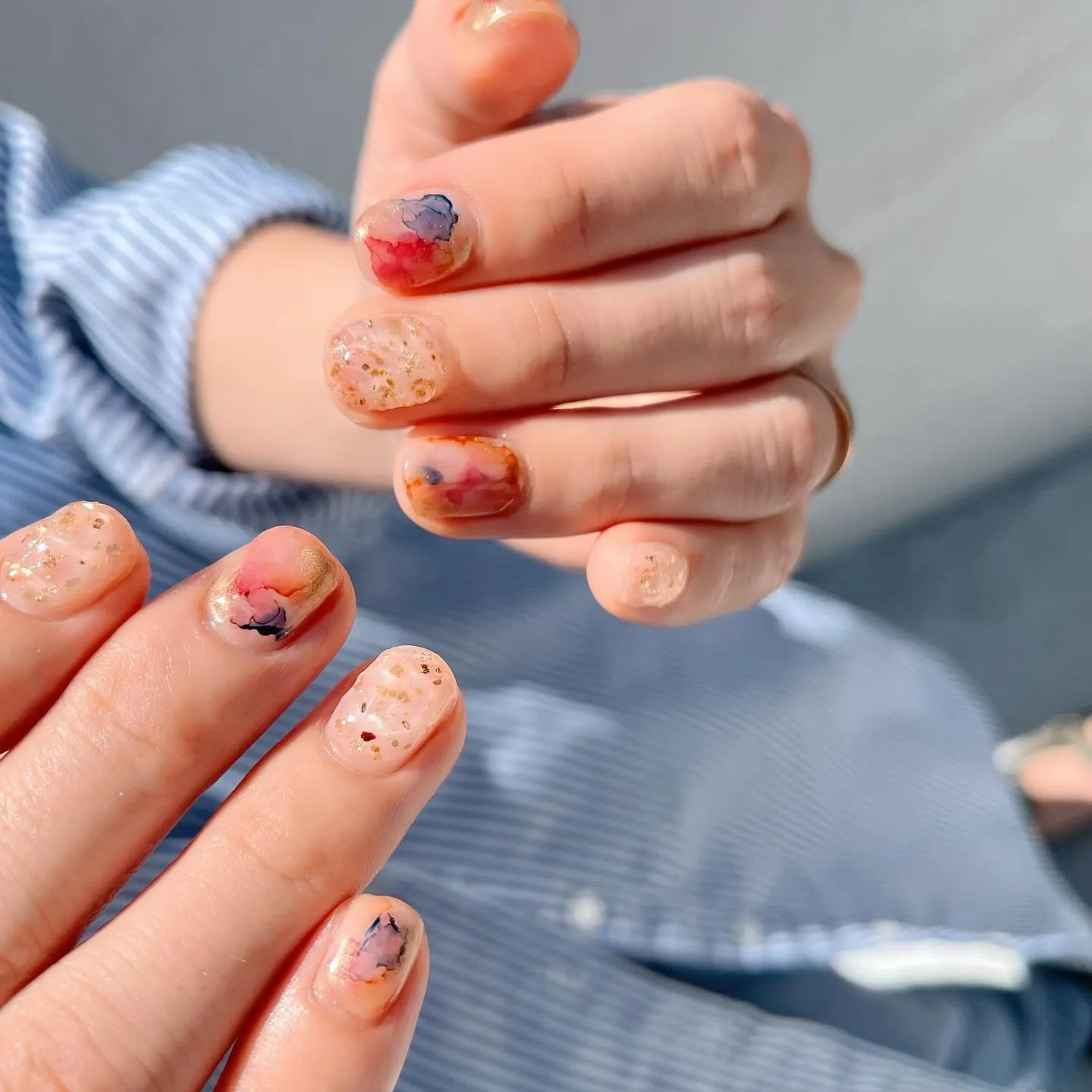 【横浜│港南区│下永谷】インクニュアンスネイル♪♪クリア×プ...