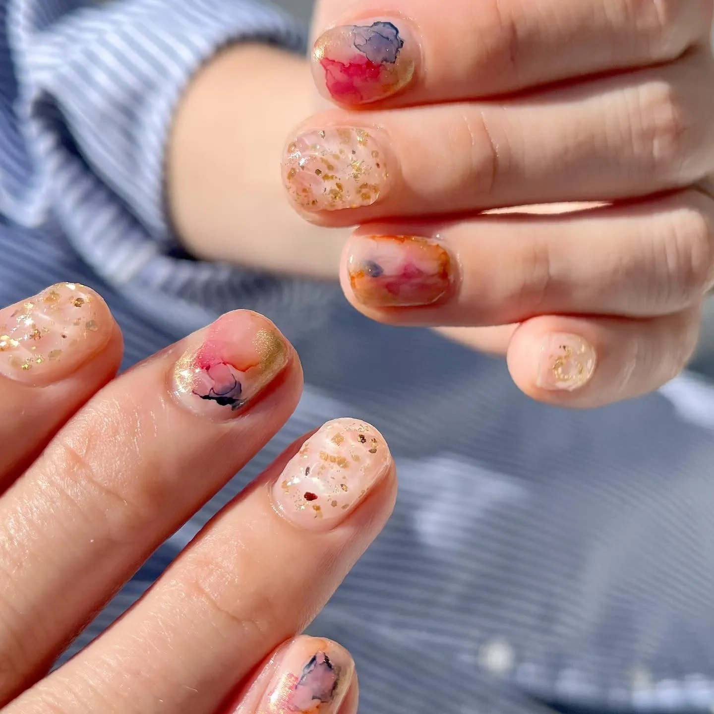 【横浜│港南区│下永谷】インクニュアンスネイル♪♪クリア×プ...