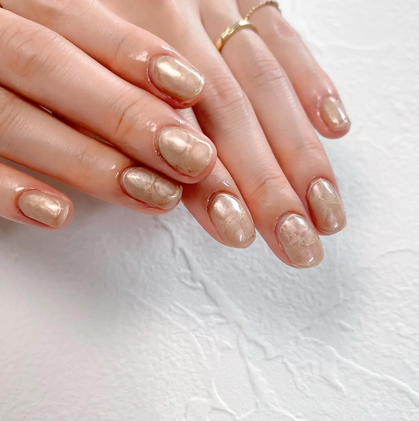 【横浜│港南区│下永谷】シンプルネイル♪♪ゴールドニュアンス