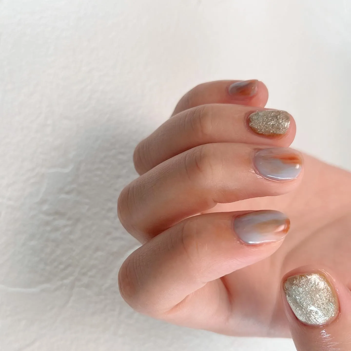 【横浜│港南区│日限山】ショートニュアンスネイル♪♪質感ツヤ...