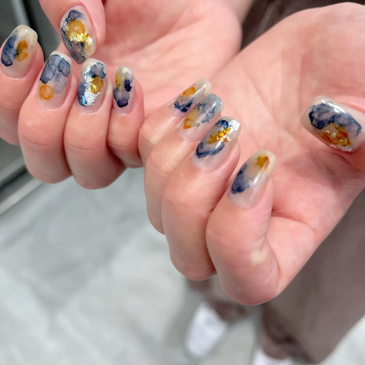 【横浜│港南区│ブルーライン下永谷駅】ブルー×イエローネイル...