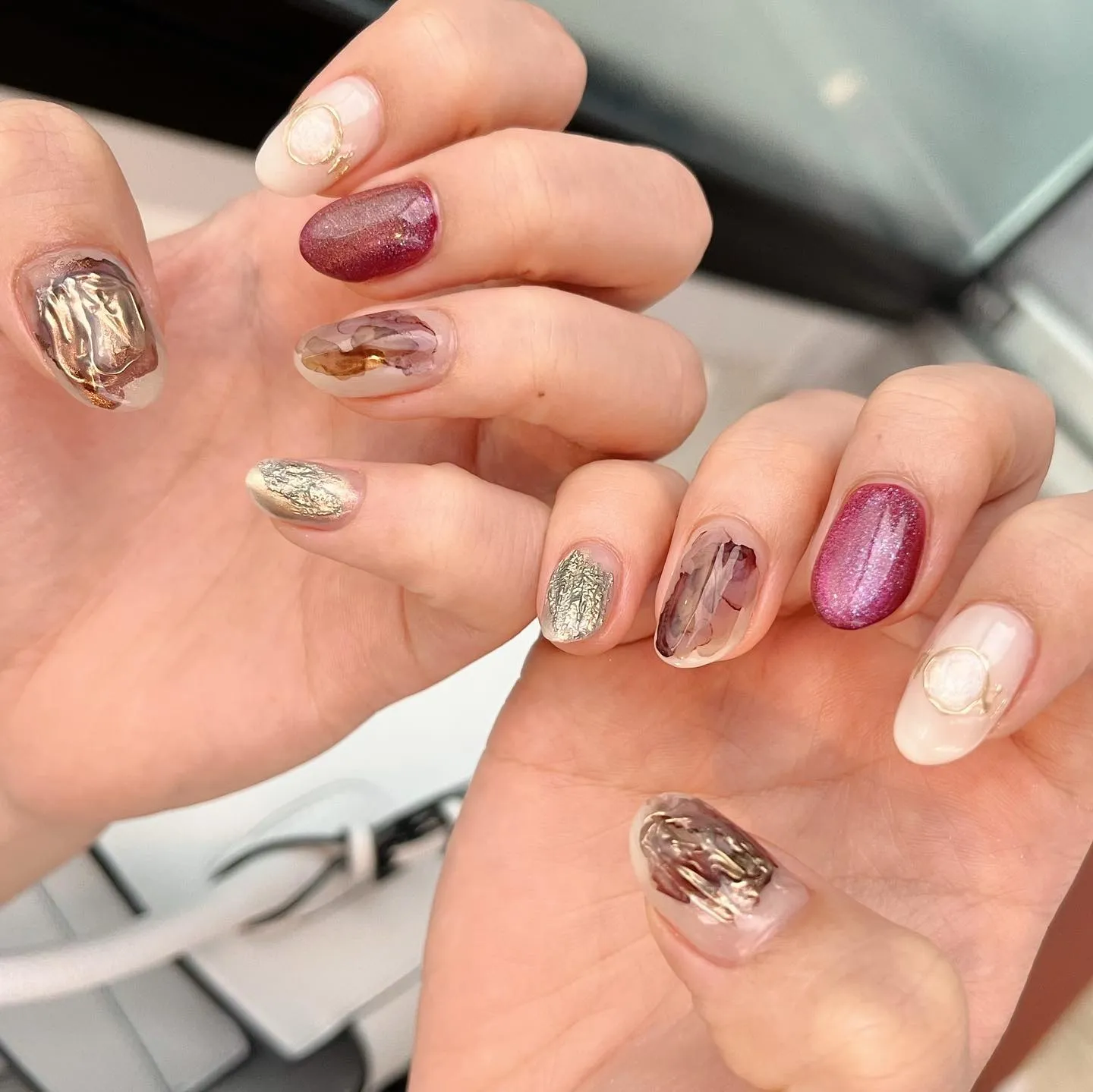 【横浜│港南区│ブルーライン下永谷駅】マグネットネイル×質感...