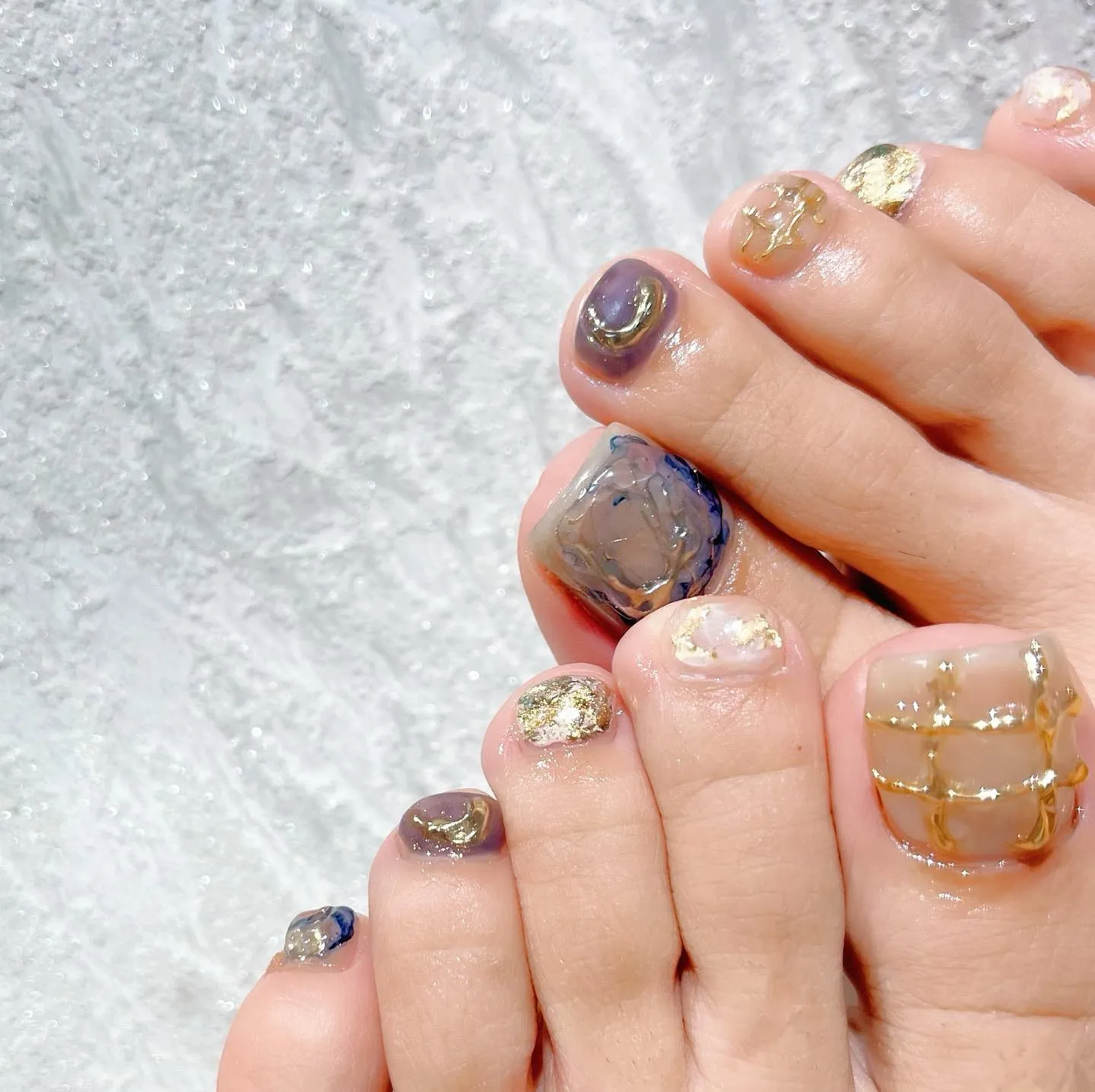 【横浜│港南区│ニュアンスネイル】フットネイル♪♪