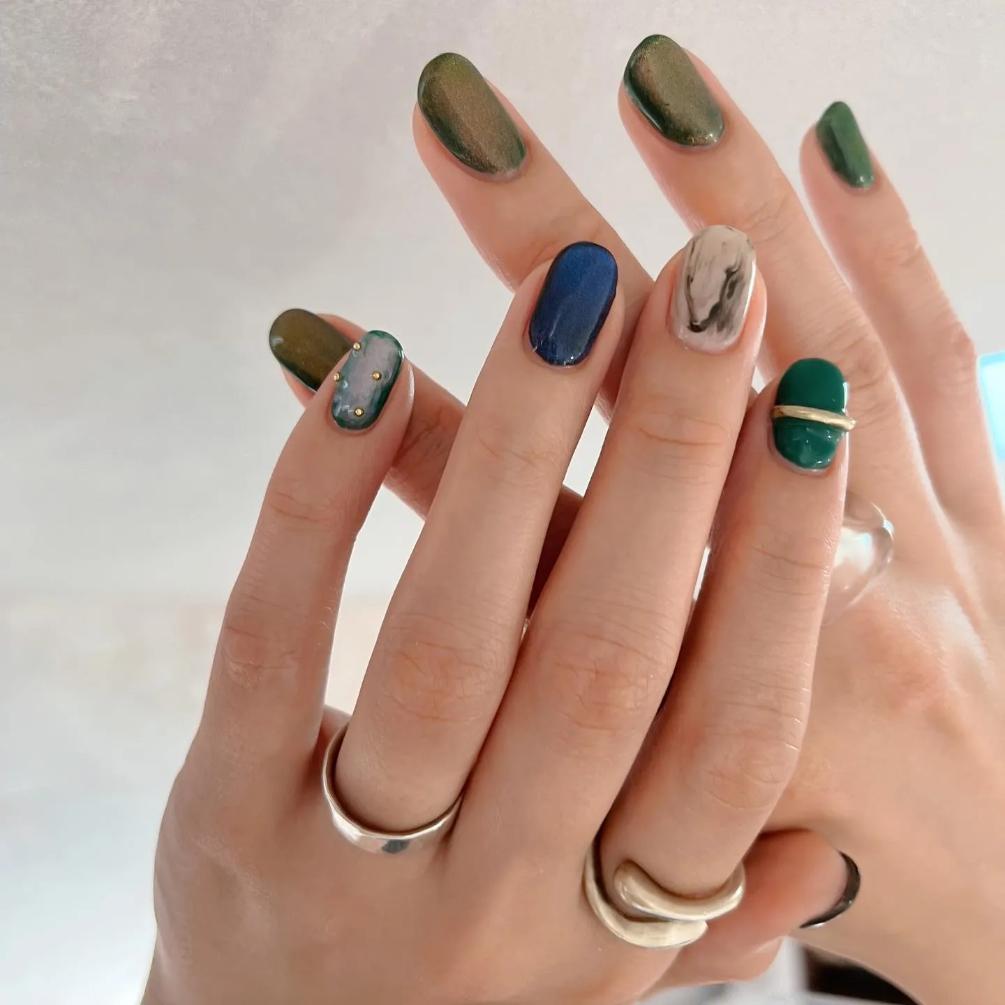 【横浜│港南区│ブルーライン下永谷駅】アシメデザインネイル♪...