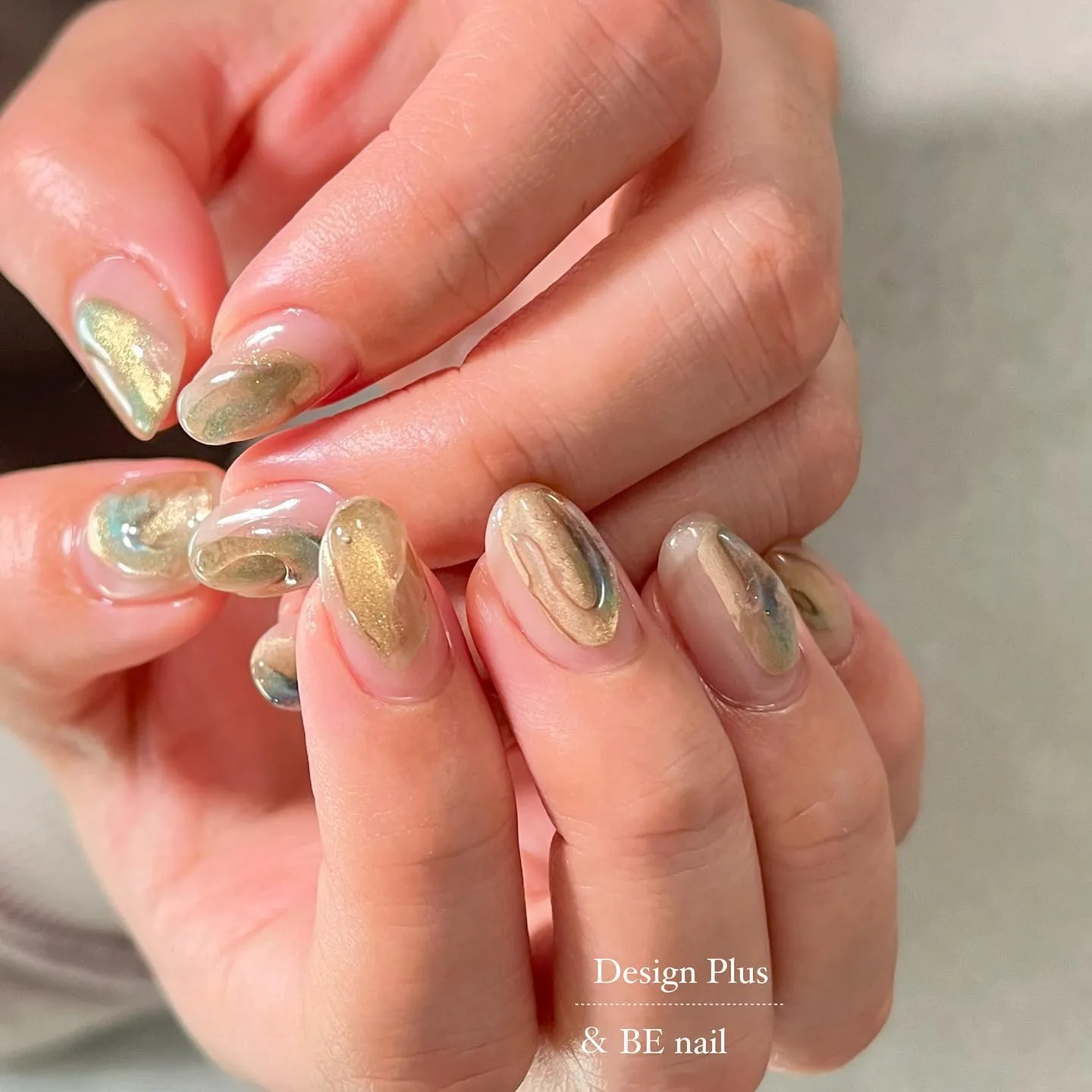 【横浜│ニュアンスネイル│プライベートサロン】ゴールド×凹凸...