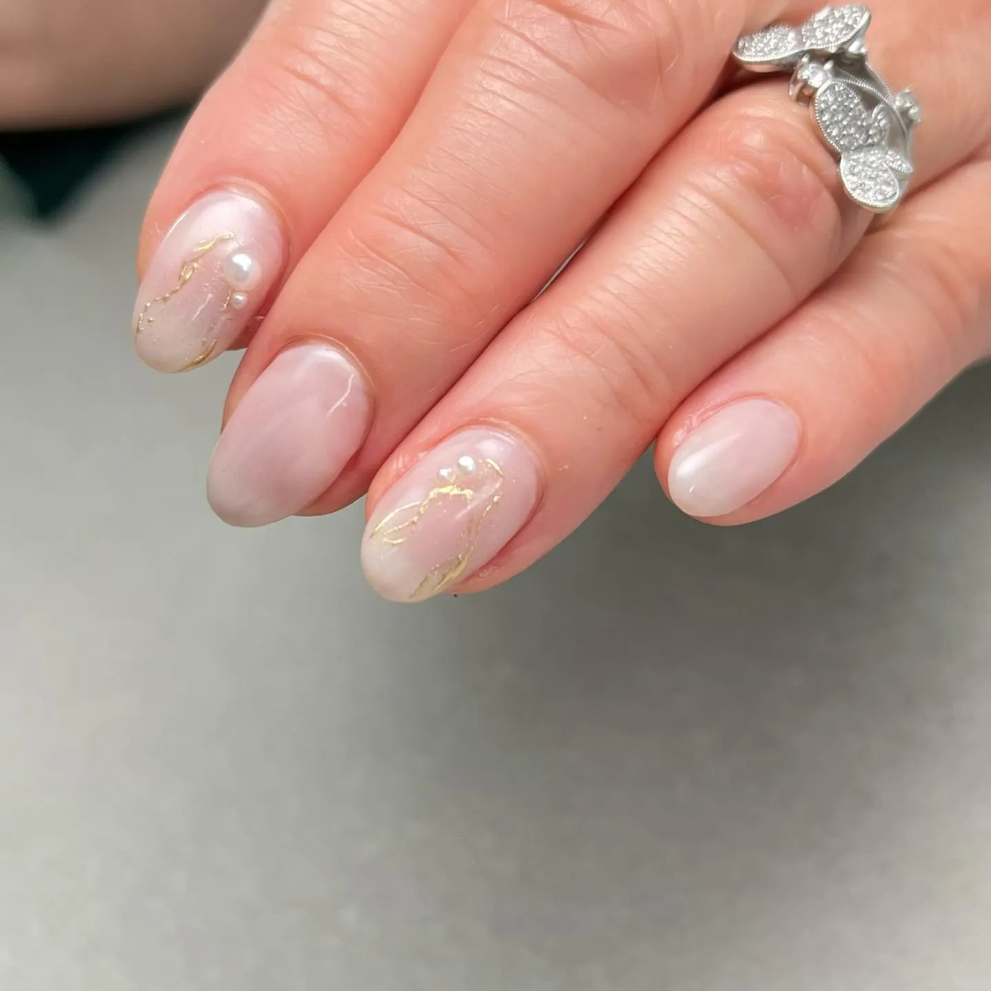 【ピンク×パール×ニュアンス】横浜│港南区│ネイルサロン