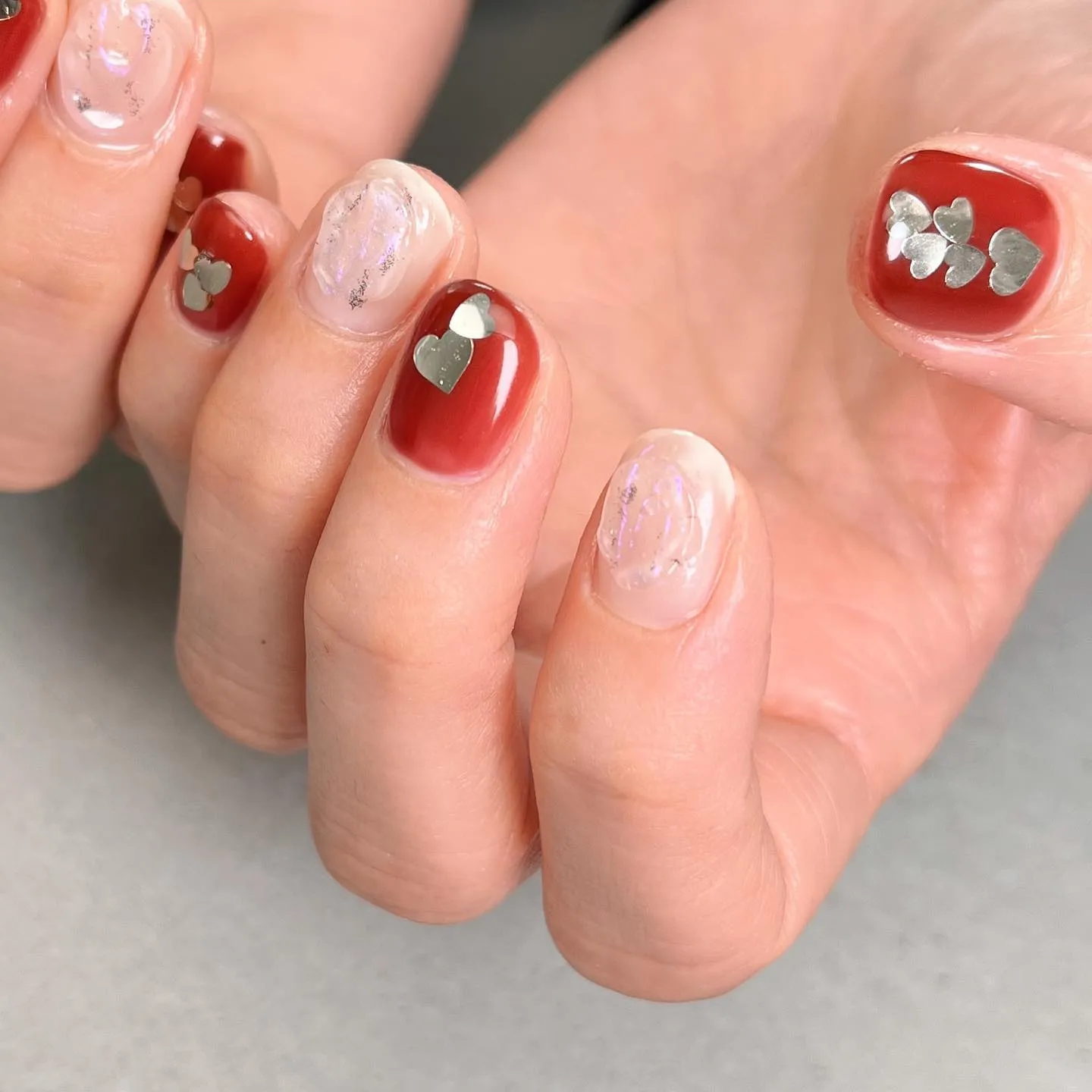 バレンタインデザイン♡ハートネイル【横浜│港南区│ブルーライ...