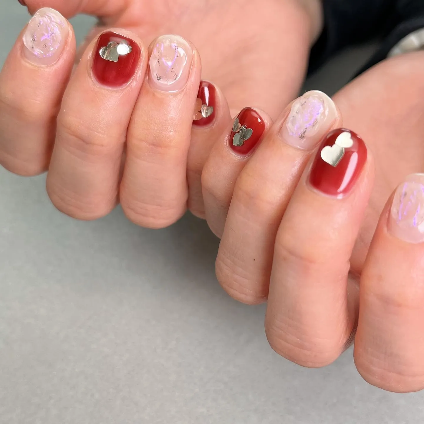 バレンタインデザイン♡ハートネイル【横浜│港南区│ブルーライ...