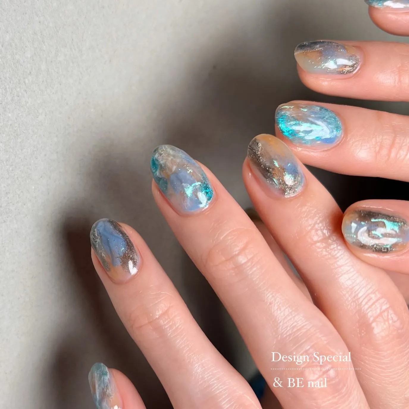 【ブルー×ニュアンスデザイン】💙横浜│港南区│ネイルサロン