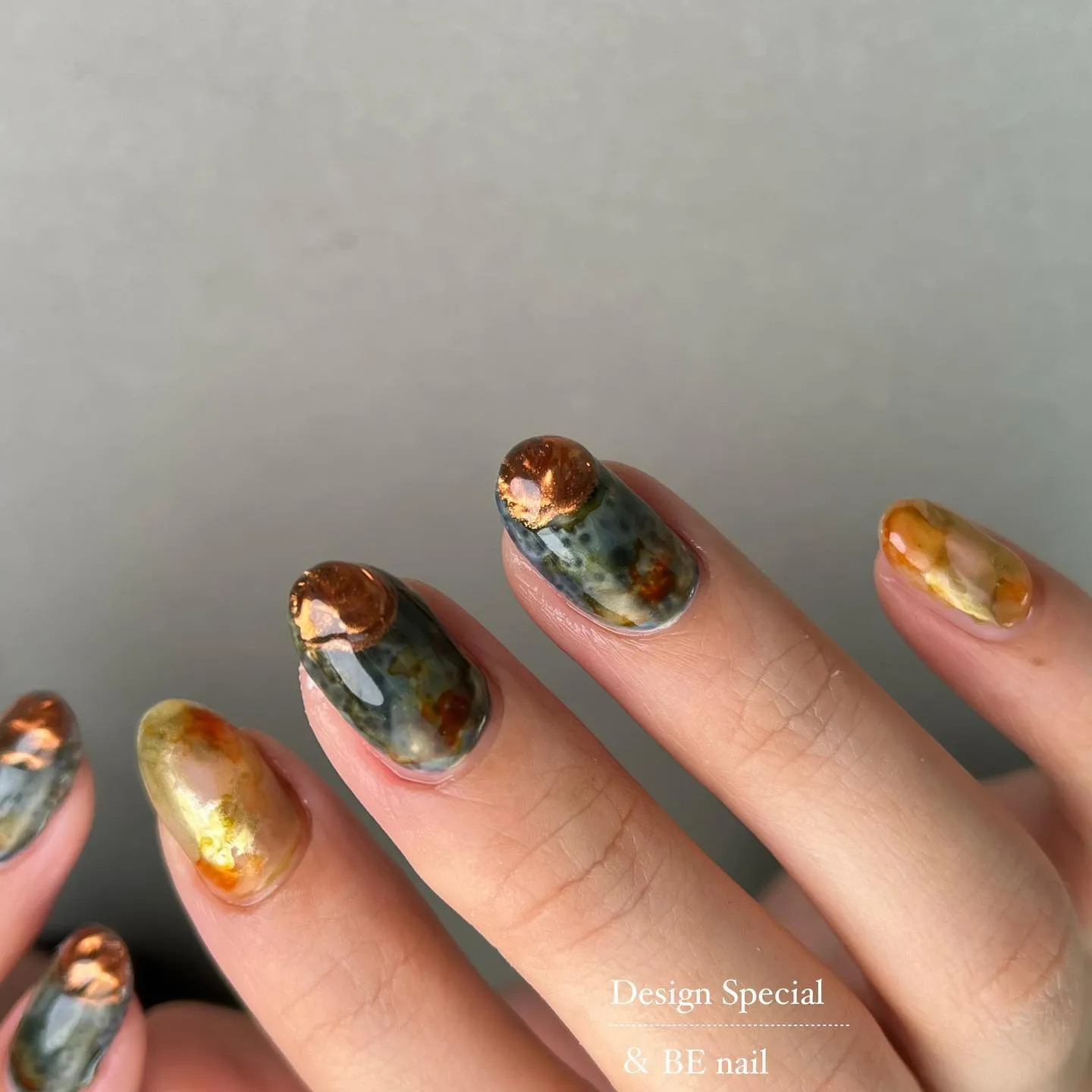 ・ニュアンスネイル♡陶器デザイン│横浜ネイルサロン