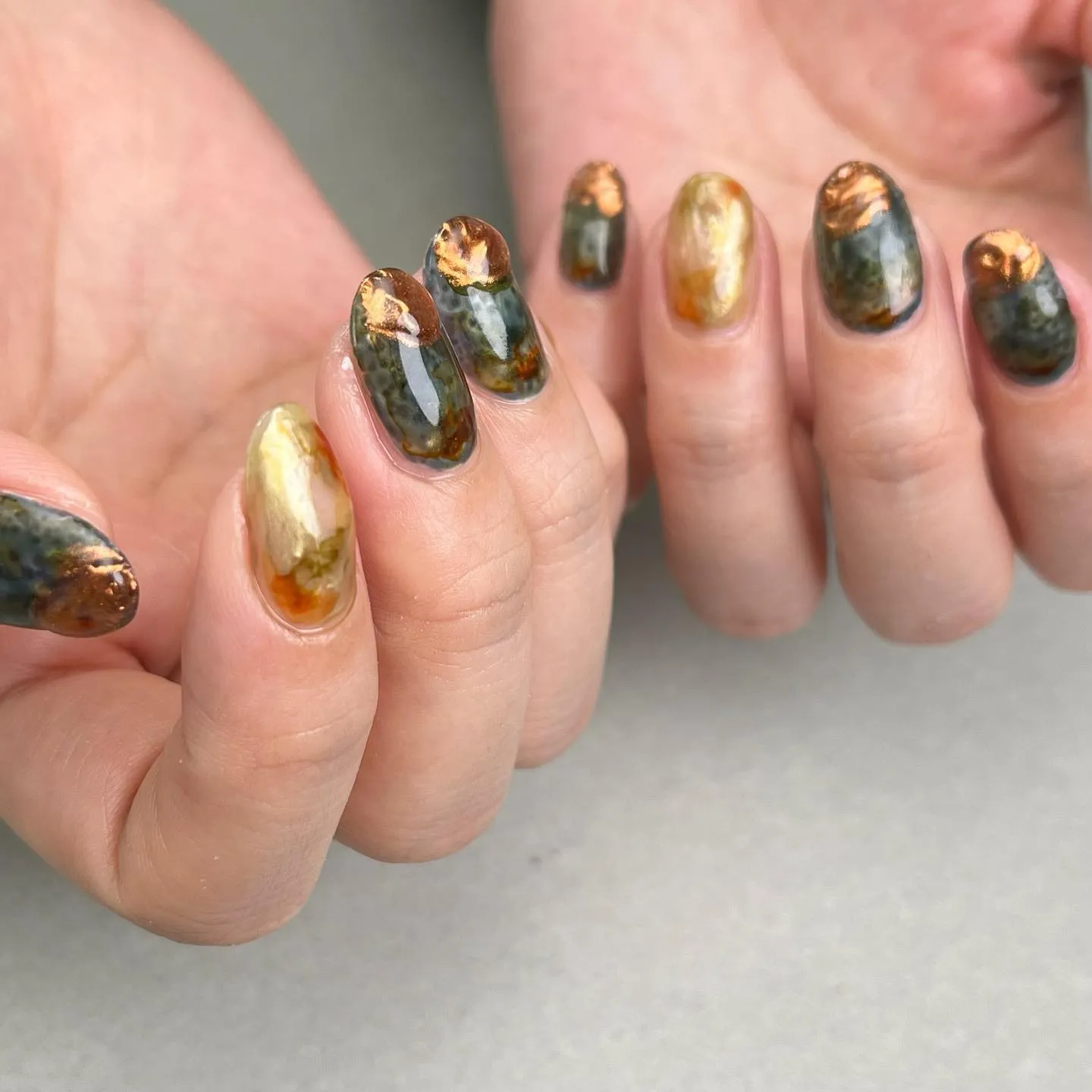 ・ニュアンスネイル♡陶器デザイン│横浜ネイルサロン