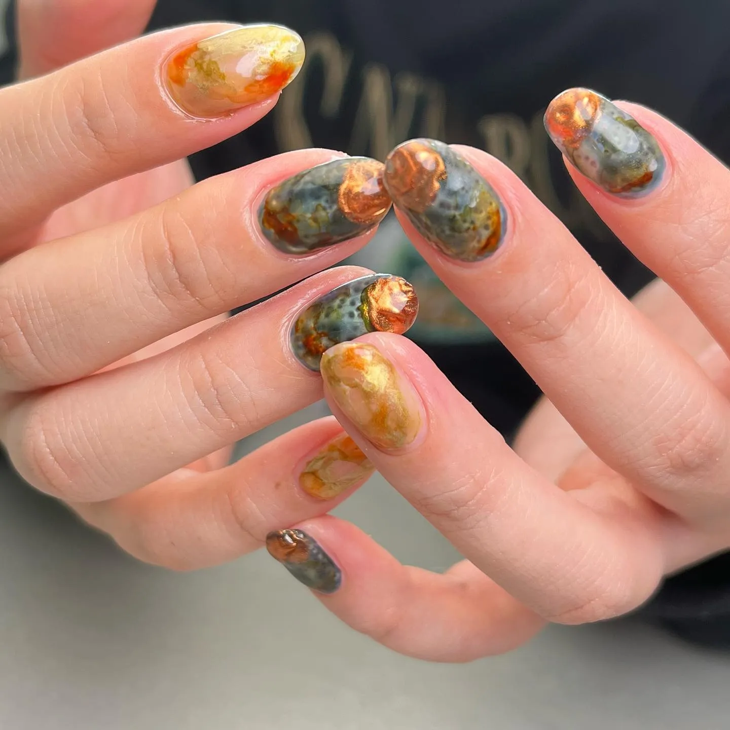 ・ニュアンスネイル♡陶器デザイン│横浜ネイルサロン