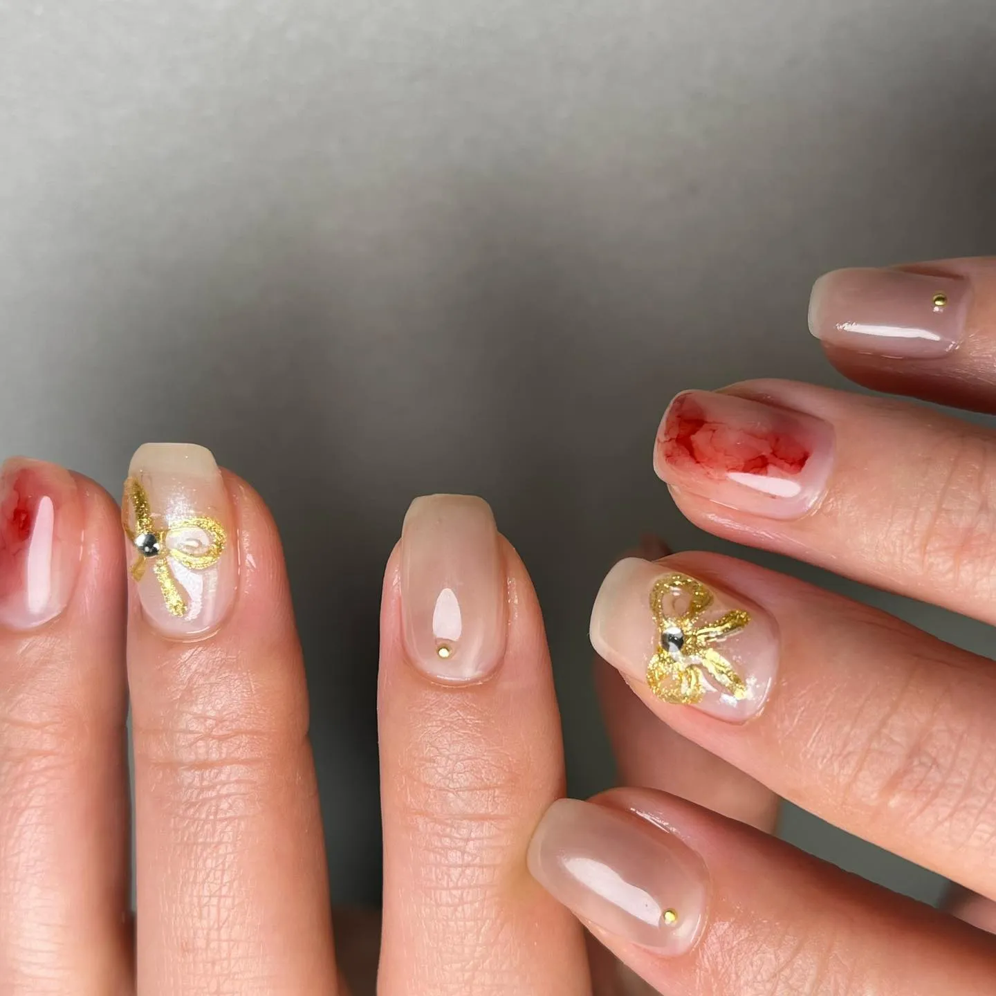 バレンタインに合わせて♡リボンネイル‎‪𓍯 ‬横浜│ニュアン...
