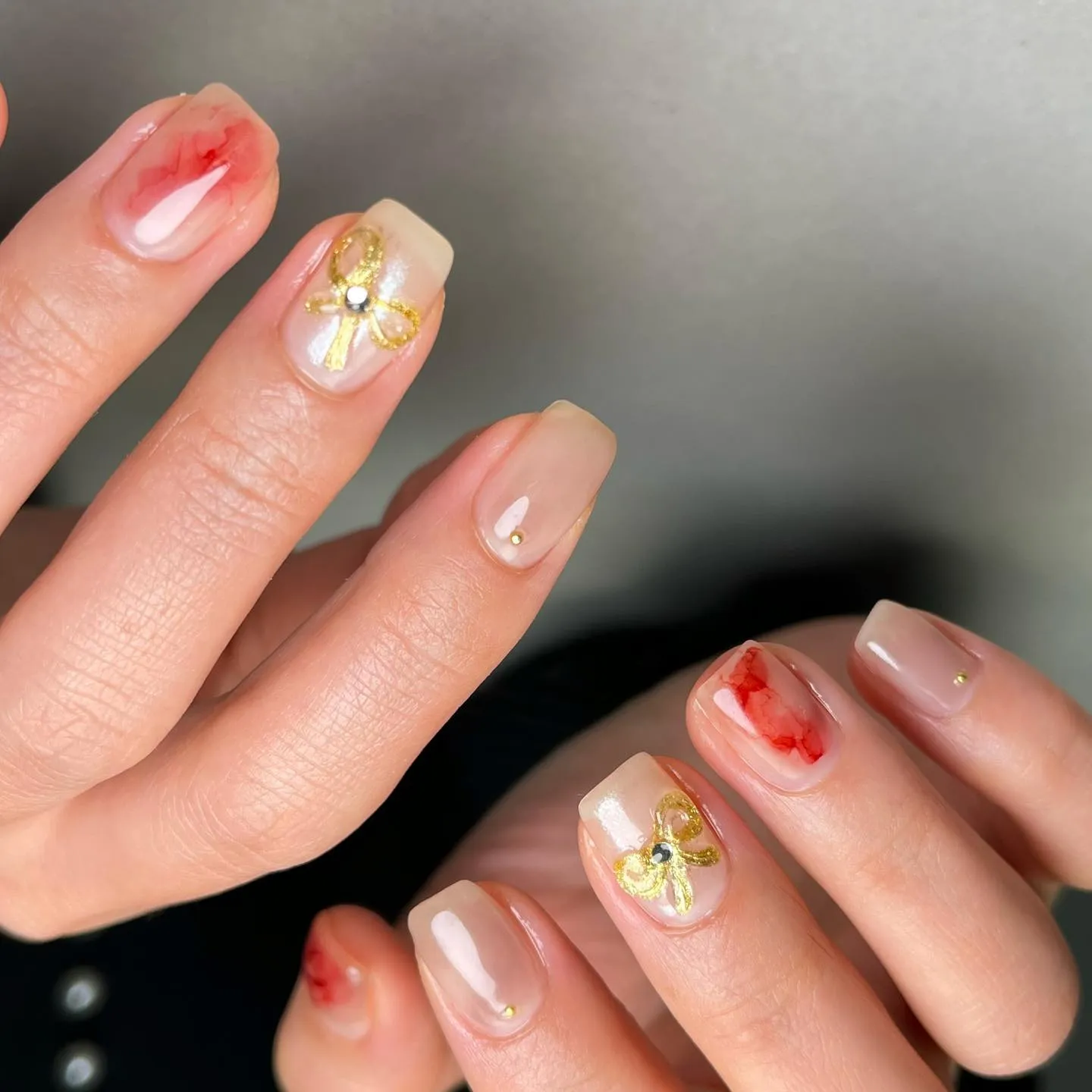 バレンタインに合わせて♡リボンネイル‎‪𓍯 ‬横浜│ニュアン...