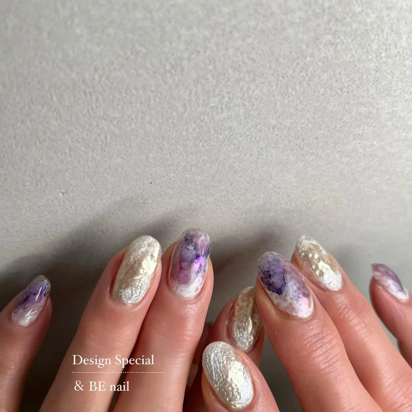 一癖デザイン♡アメジストカラー│横浜ニュアンスネイル♪