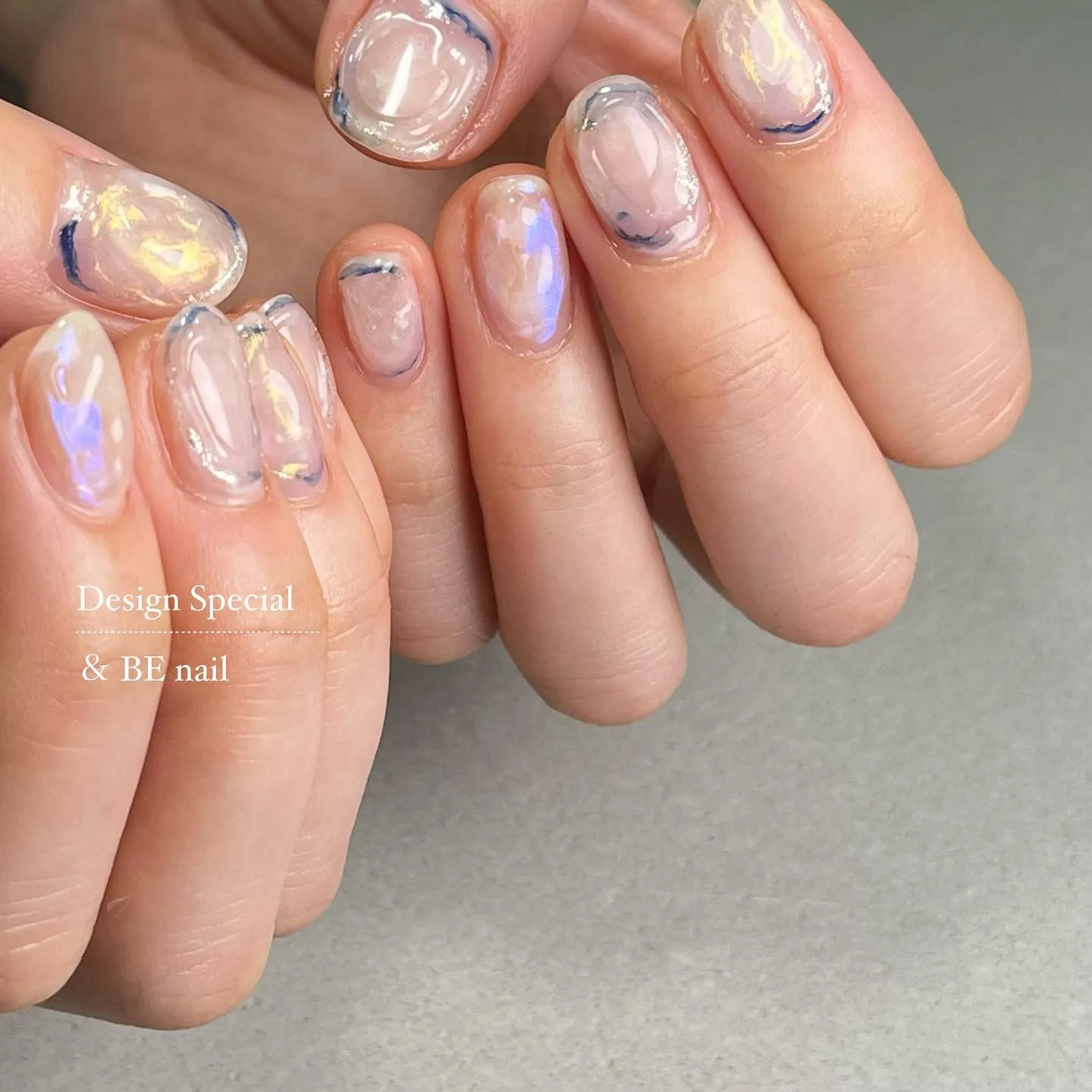うるうるネイル♪水面デザイン✨️横浜ニュアンスネイルサロン