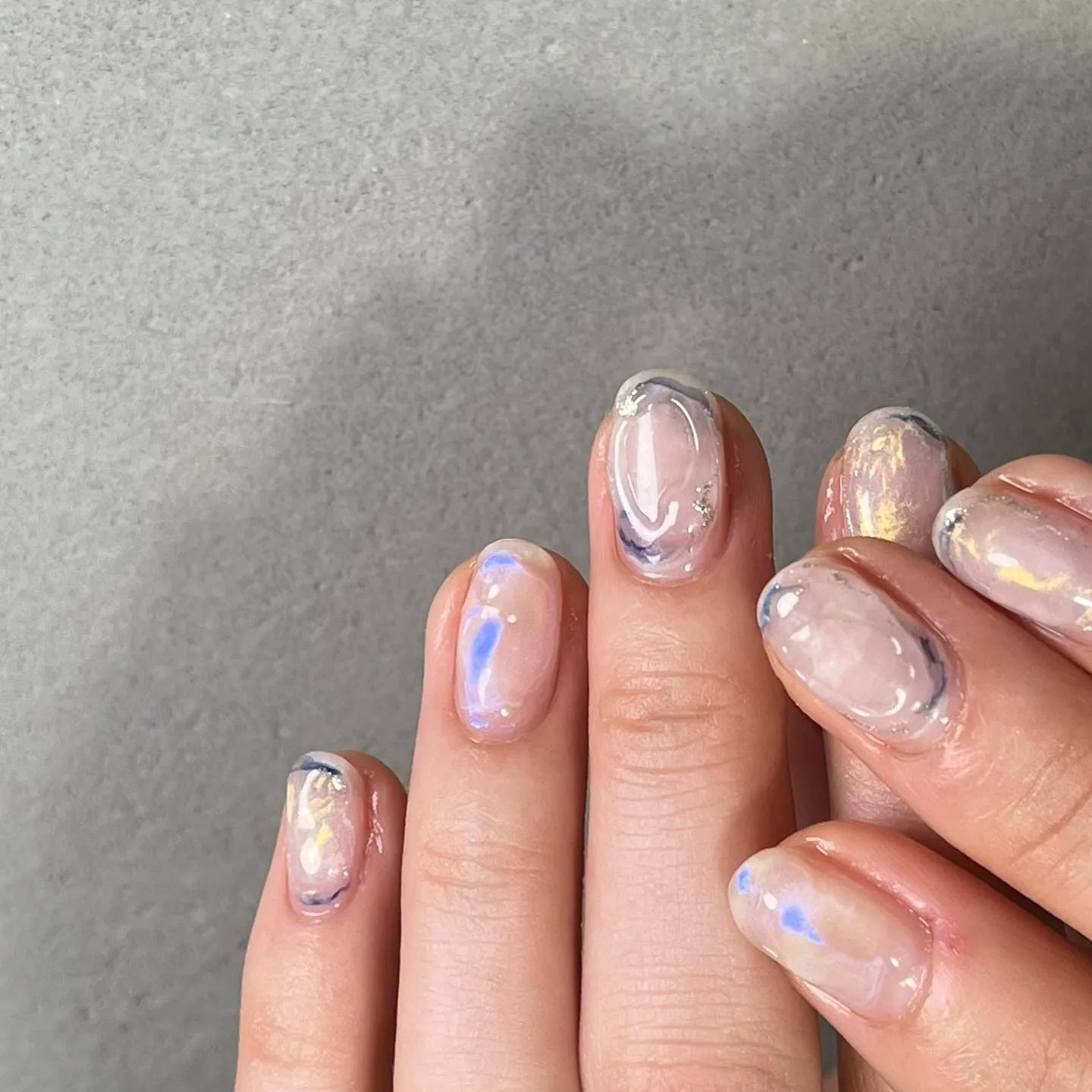 うるうるネイル♪水面デザイン✨️横浜ニュアンスネイルサロン
