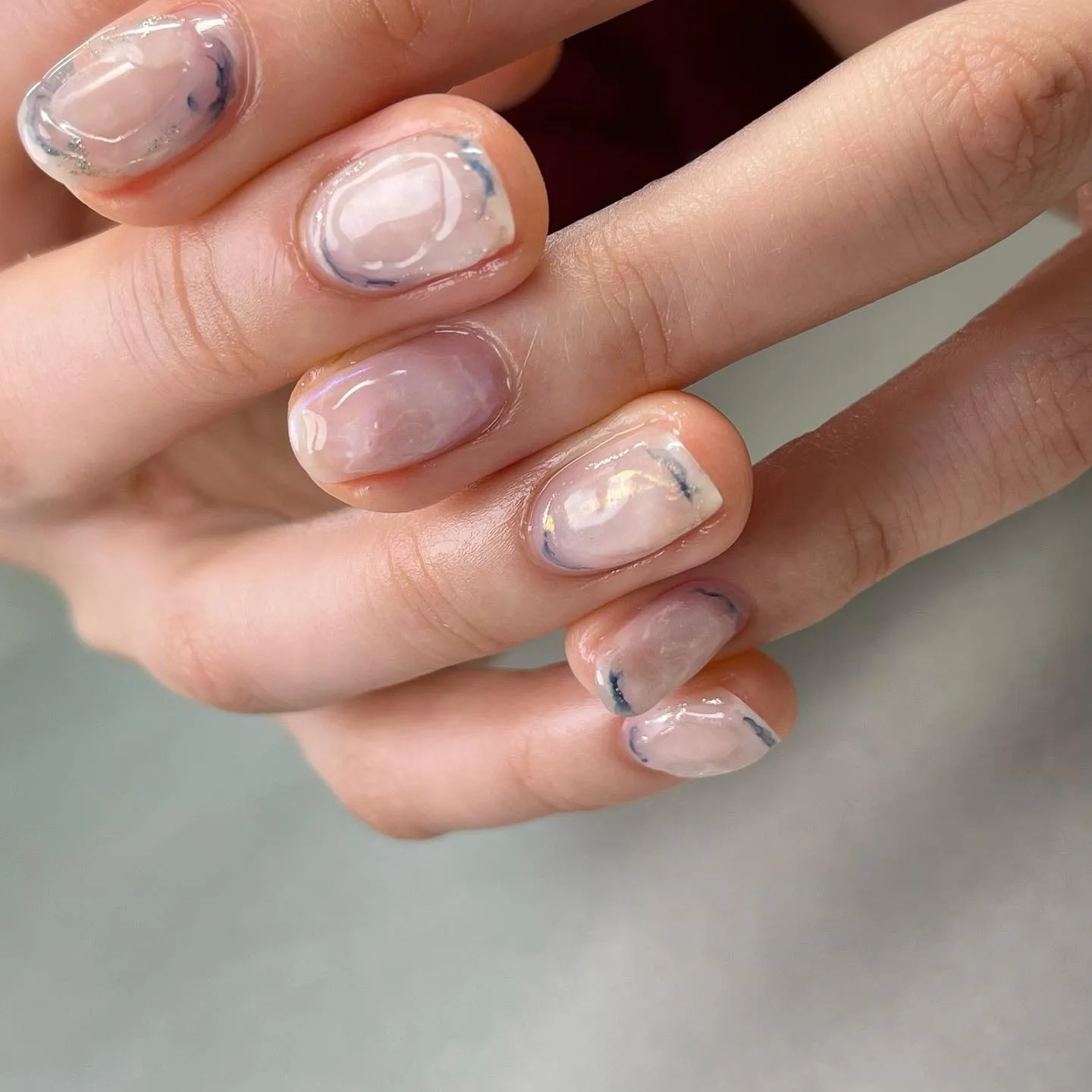うるうるネイル♪水面デザイン✨️横浜ニュアンスネイルサロン