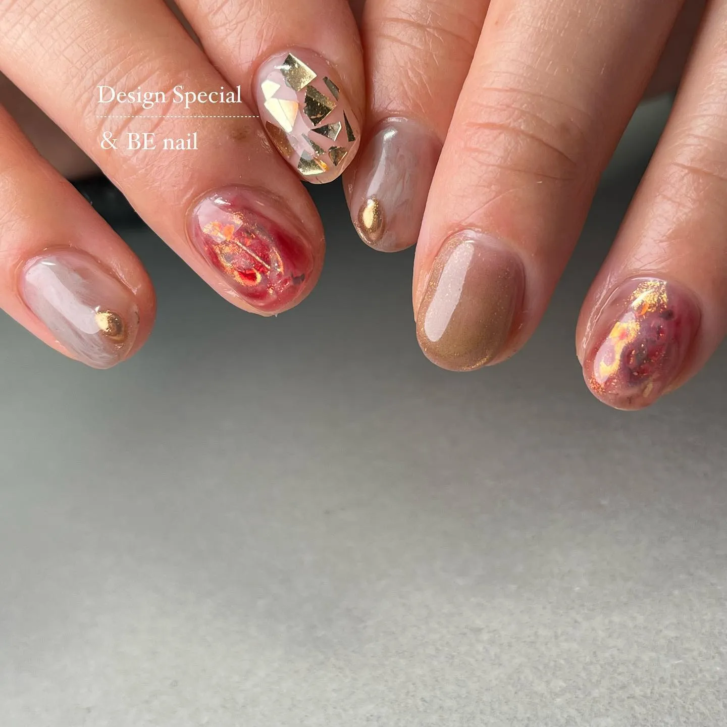 うる艶ショートネイル♡横浜ニュアンスネイルサロン