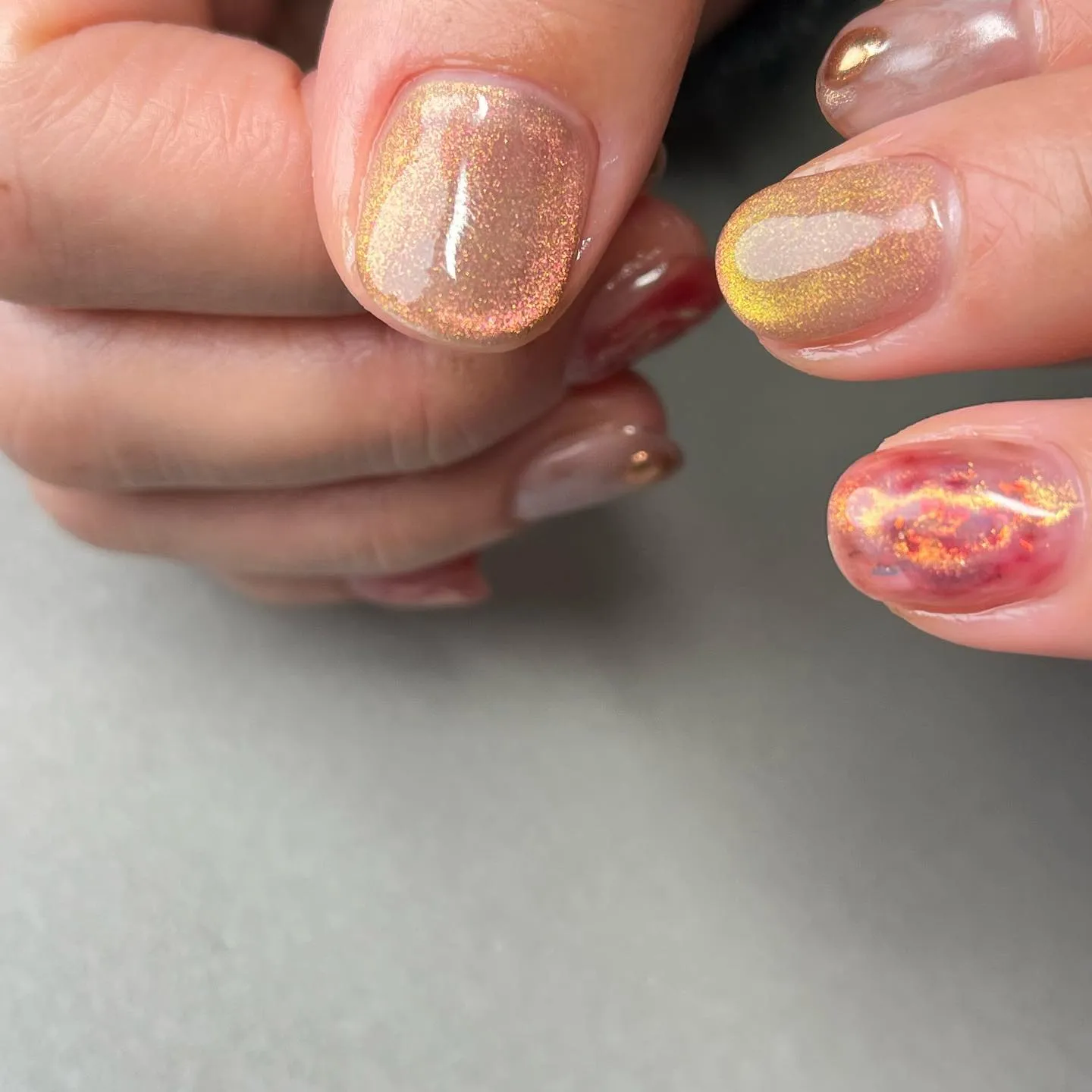 うる艶ショートネイル♡横浜ニュアンスネイルサロン