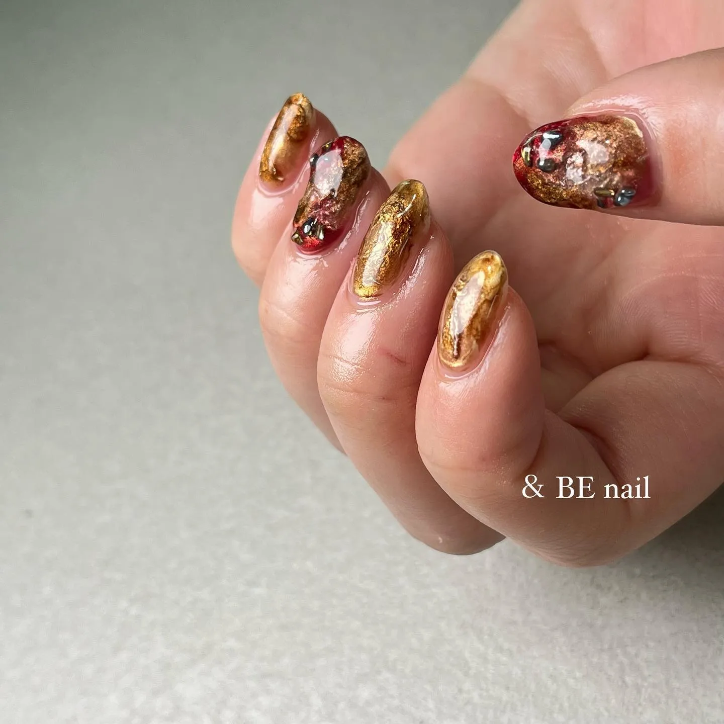 鉱石ネイル♡凸凹アート￤横浜ニュアンスネイルサロン