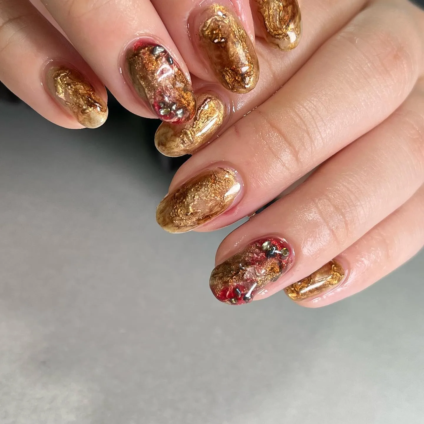 鉱石ネイル♡凸凹アート￤横浜ニュアンスネイルサロン