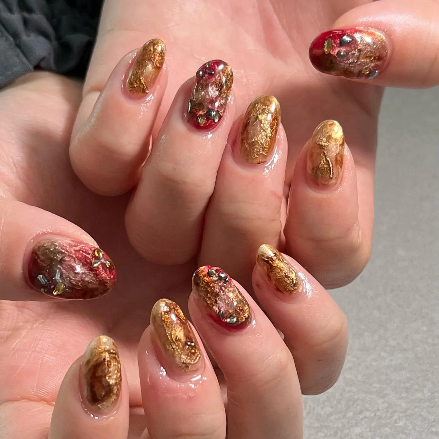 鉱石ネイル♡凸凹アート￤横浜ニュアンスネイルサロン