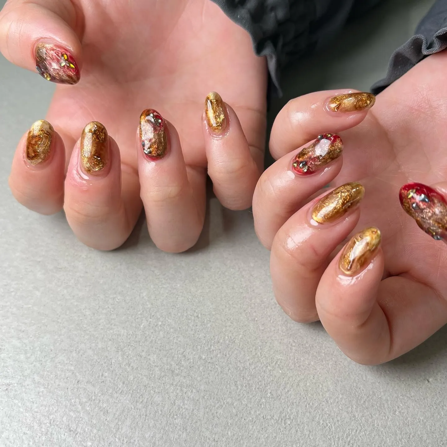 鉱石ネイル♡凸凹アート￤横浜ニュアンスネイルサロン