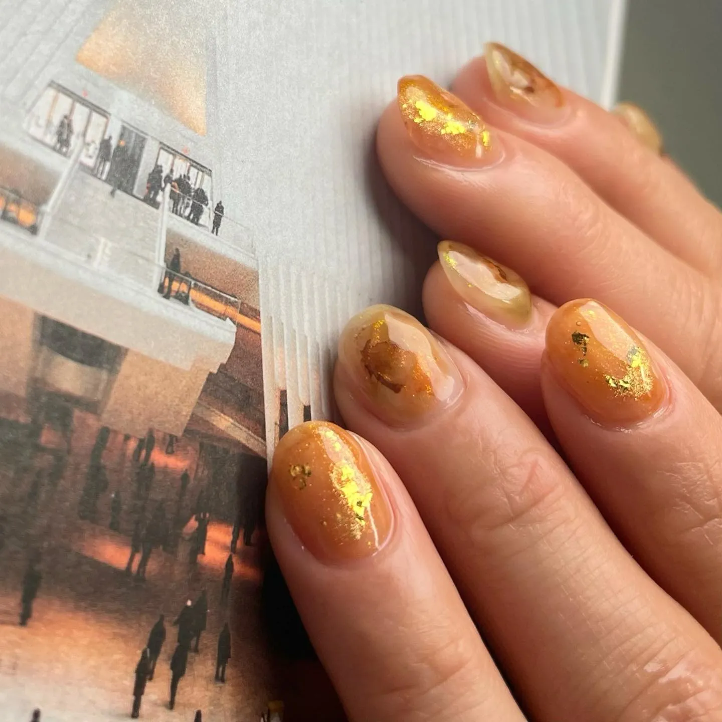 orange🍊オレンジネイル￤横浜ニュアンスネイルサロン