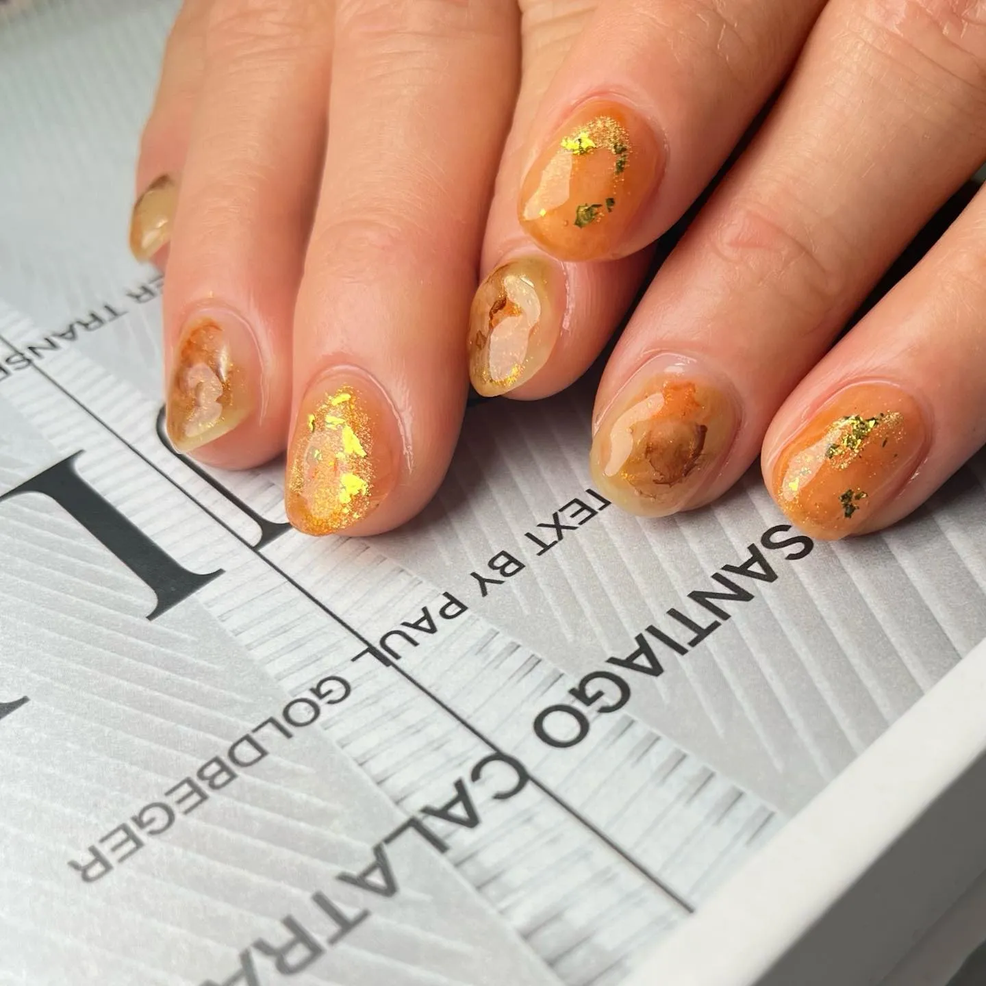 orange🍊オレンジネイル￤横浜ニュアンスネイルサロン