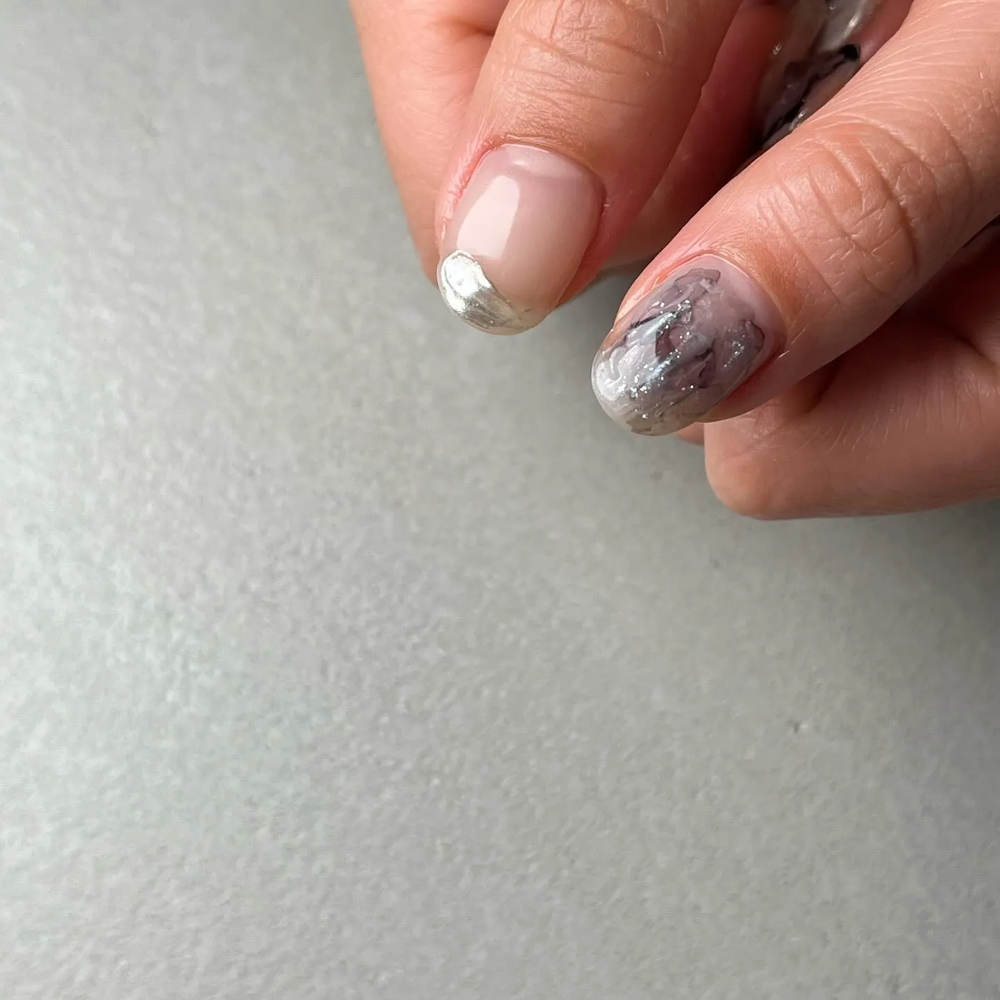 asymmetry♡左右非対称デザイン￤横浜ニュアンスネイル...