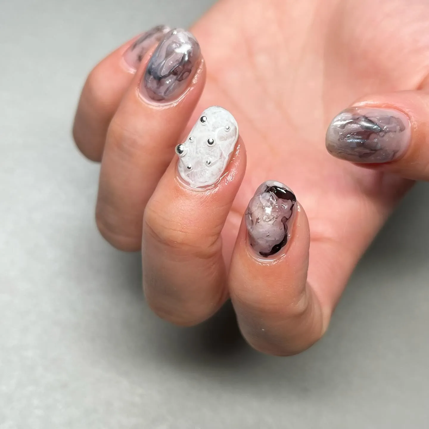 asymmetry♡左右非対称デザイン￤横浜ニュアンスネイル...