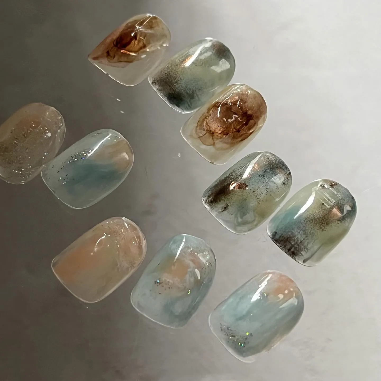 ICEBLUE♡水色ネイル￤横浜ニュアンスネイルサロン