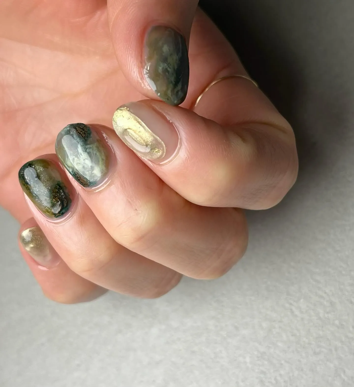 industrial×DarkGreen♡ダークグリーン￤横...