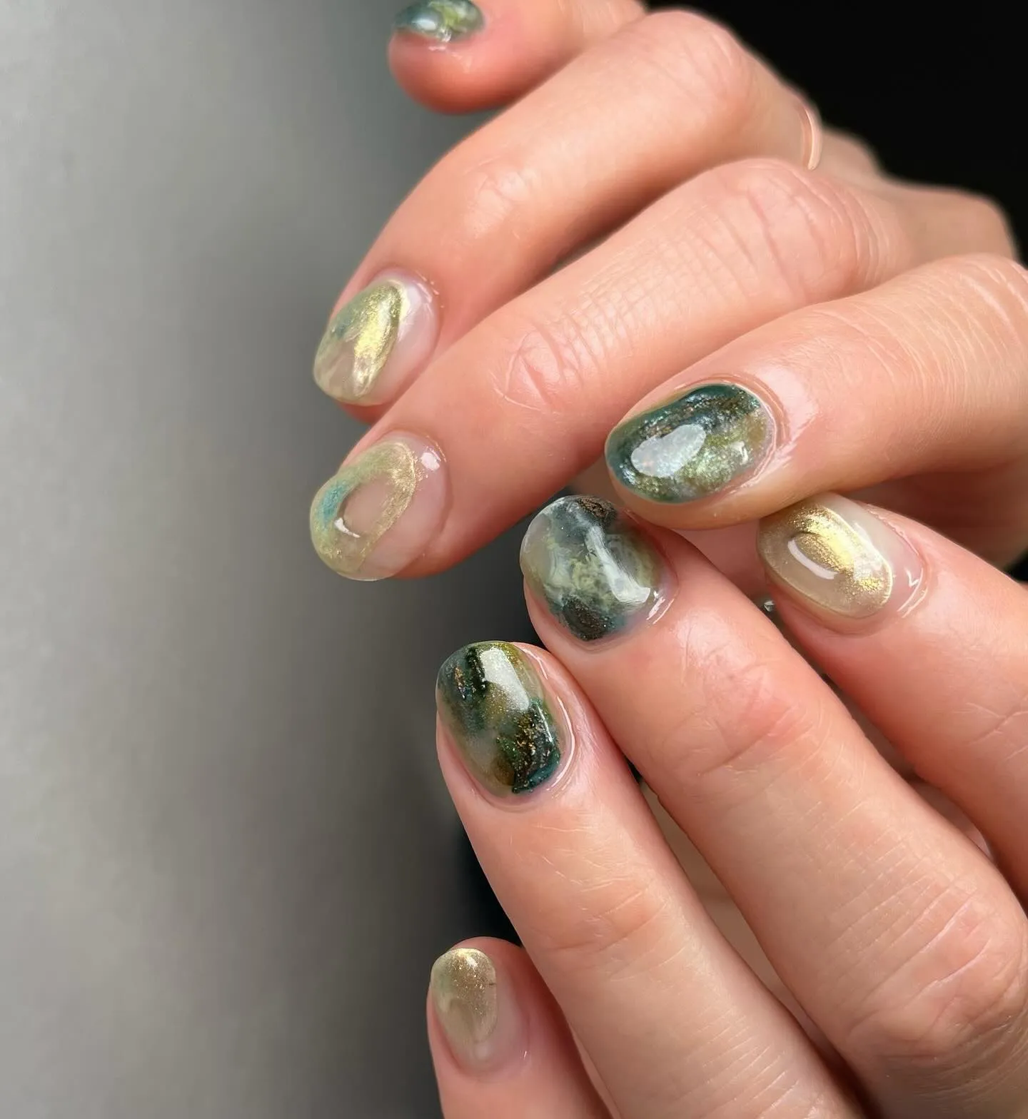 industrial×DarkGreen♡ダークグリーン￤横...