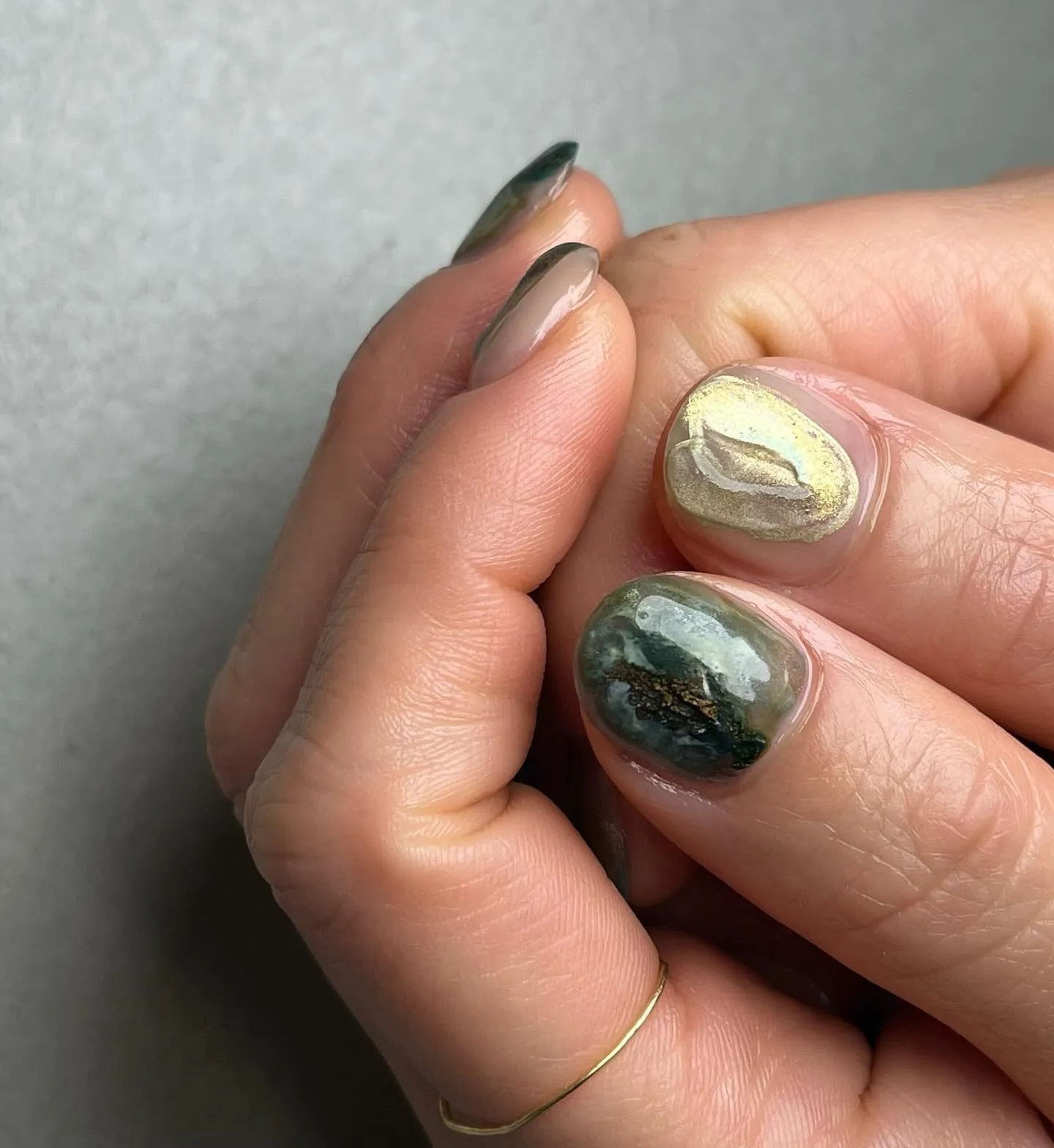 industrial×DarkGreen♡ダークグリーン￤横...