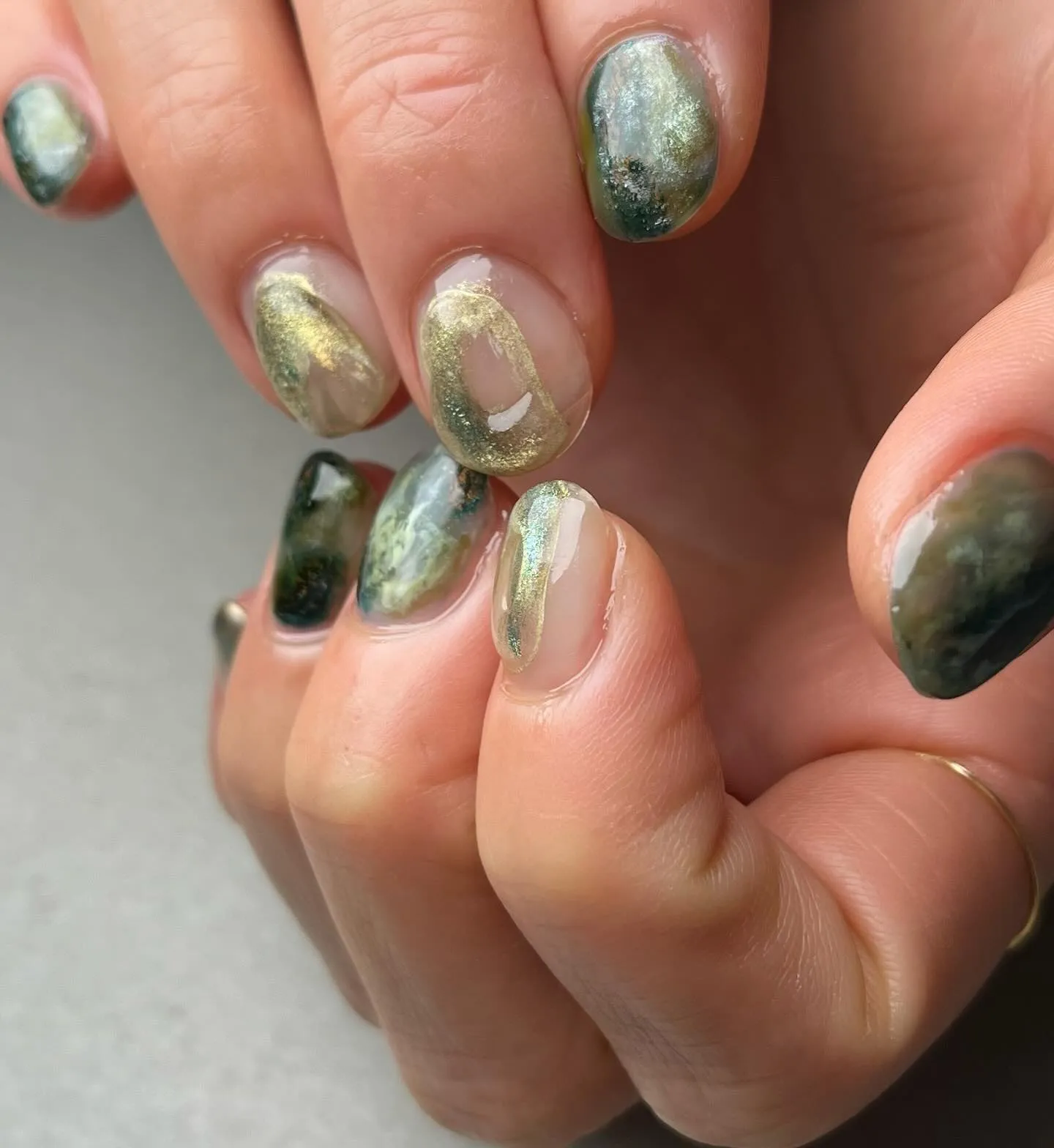 industrial×DarkGreen♡ダークグリーン￤横...
