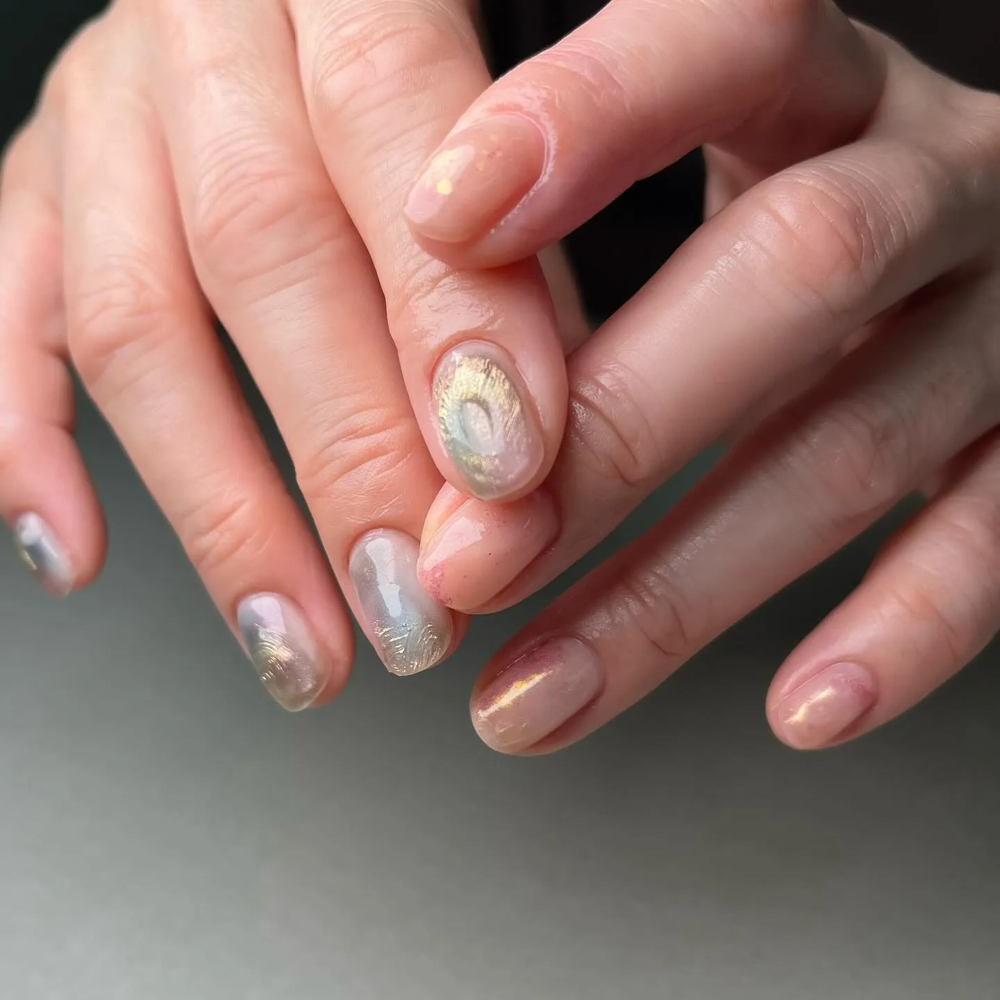 PaleColor♡淡色アシメデザイン￤横浜ニュアンスネイル...