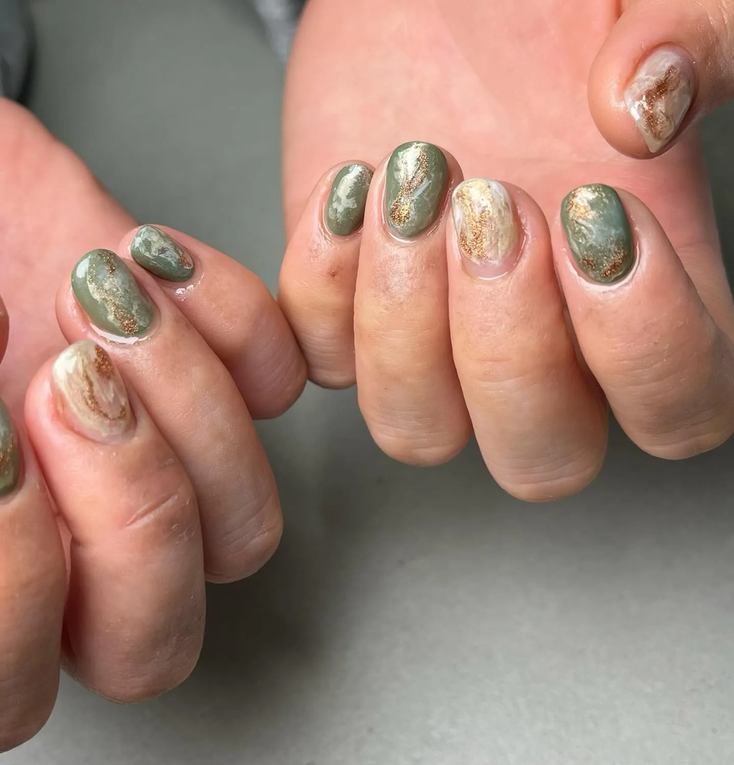 khaki♡カーキネイル￤横浜ニュアンスネイルサロン