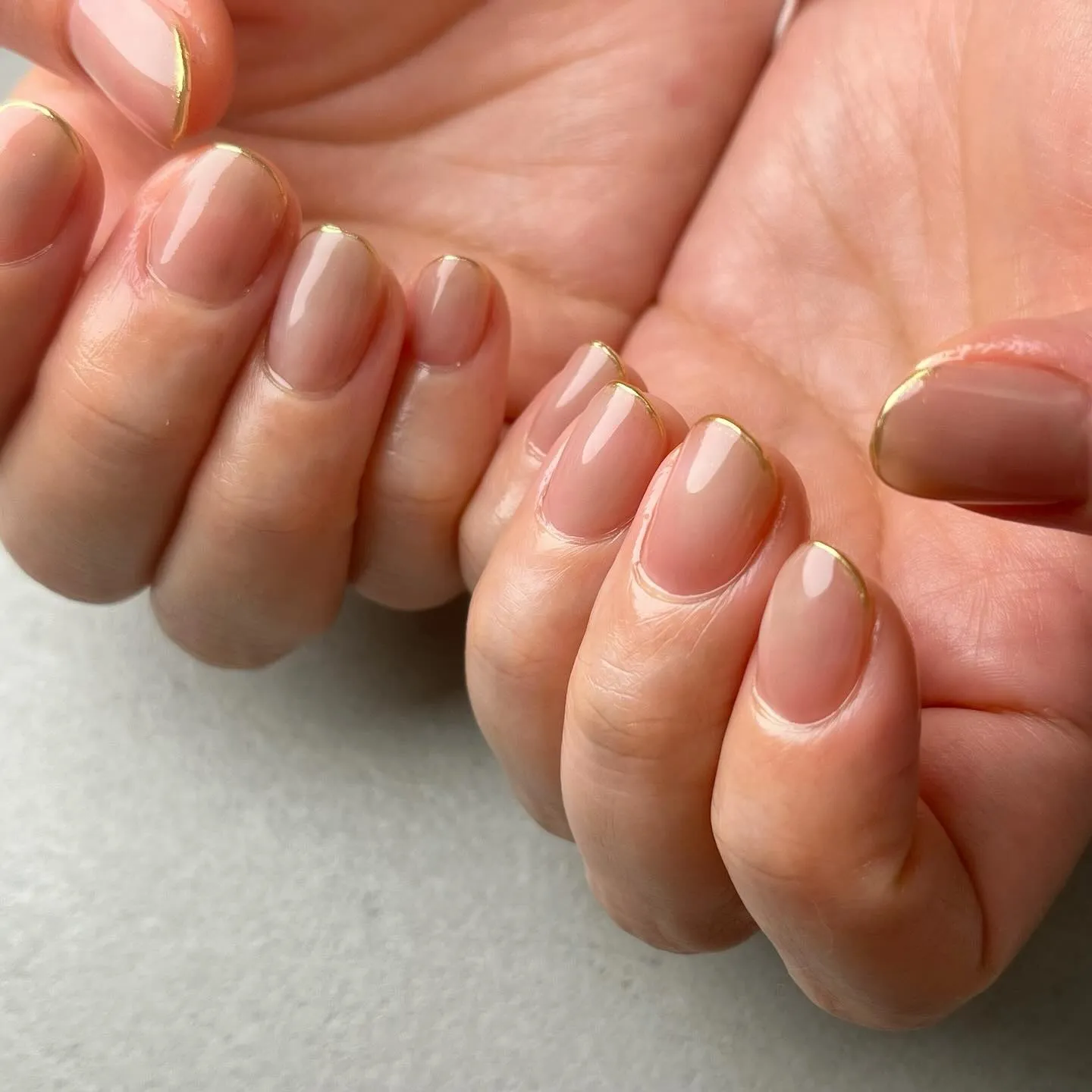 mirrorFrench♡極細ミラーフレンチ￤横浜ニュアンス...