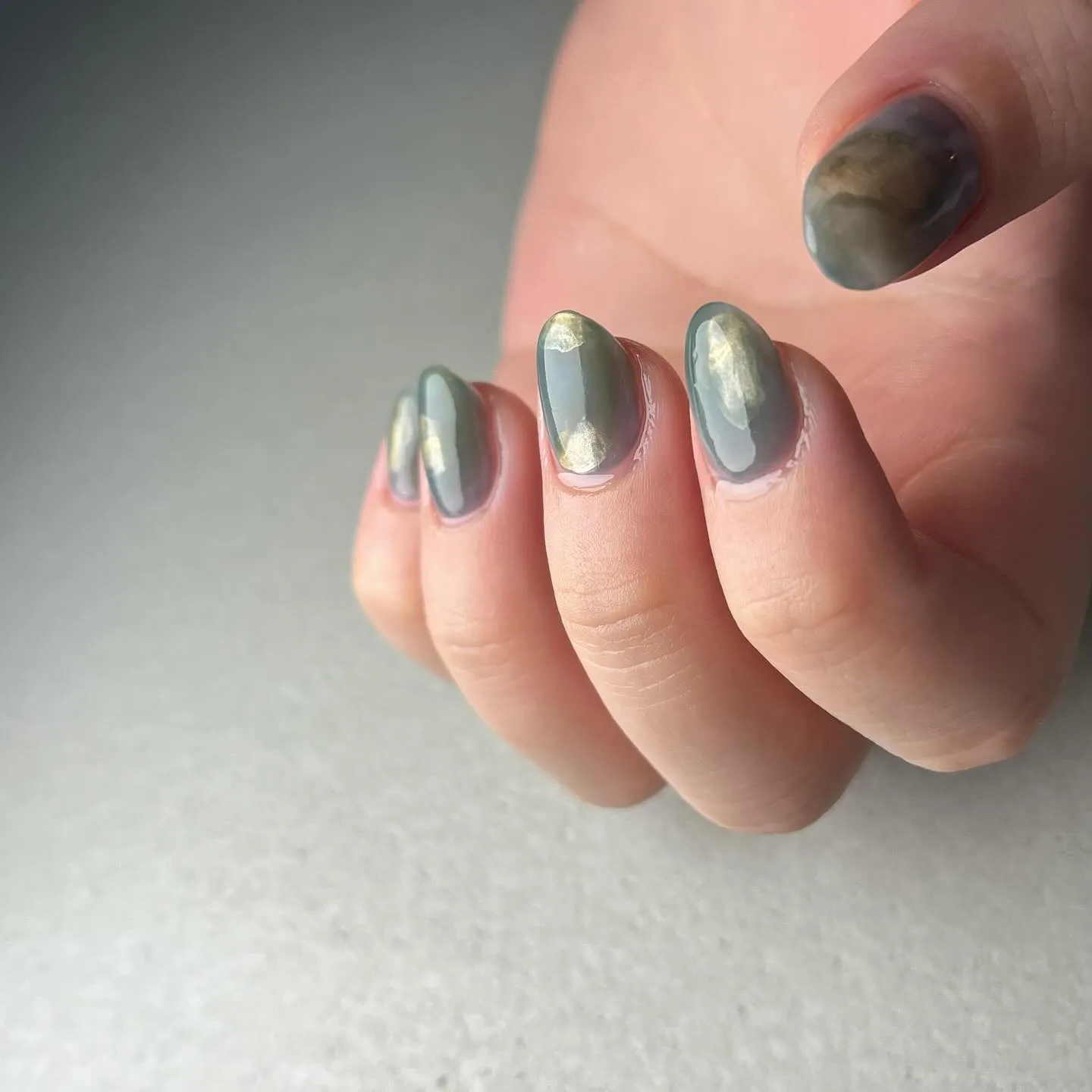 antiqueColor♡翡翠ブルー￤横浜ニュアンスネイルサ...