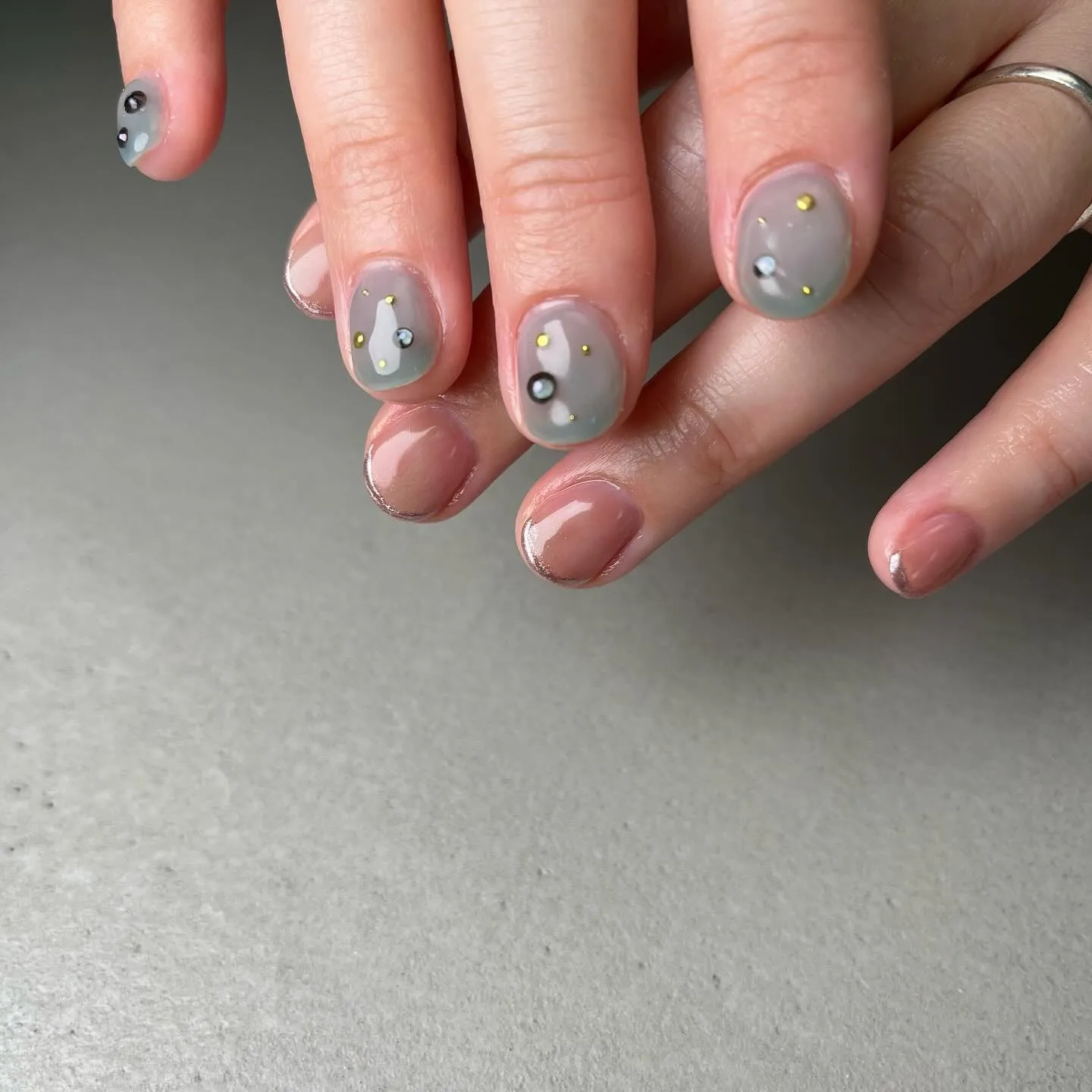PINK＆BLUE♡推しカラーネイル￤横浜ニュアンスネイルサ...