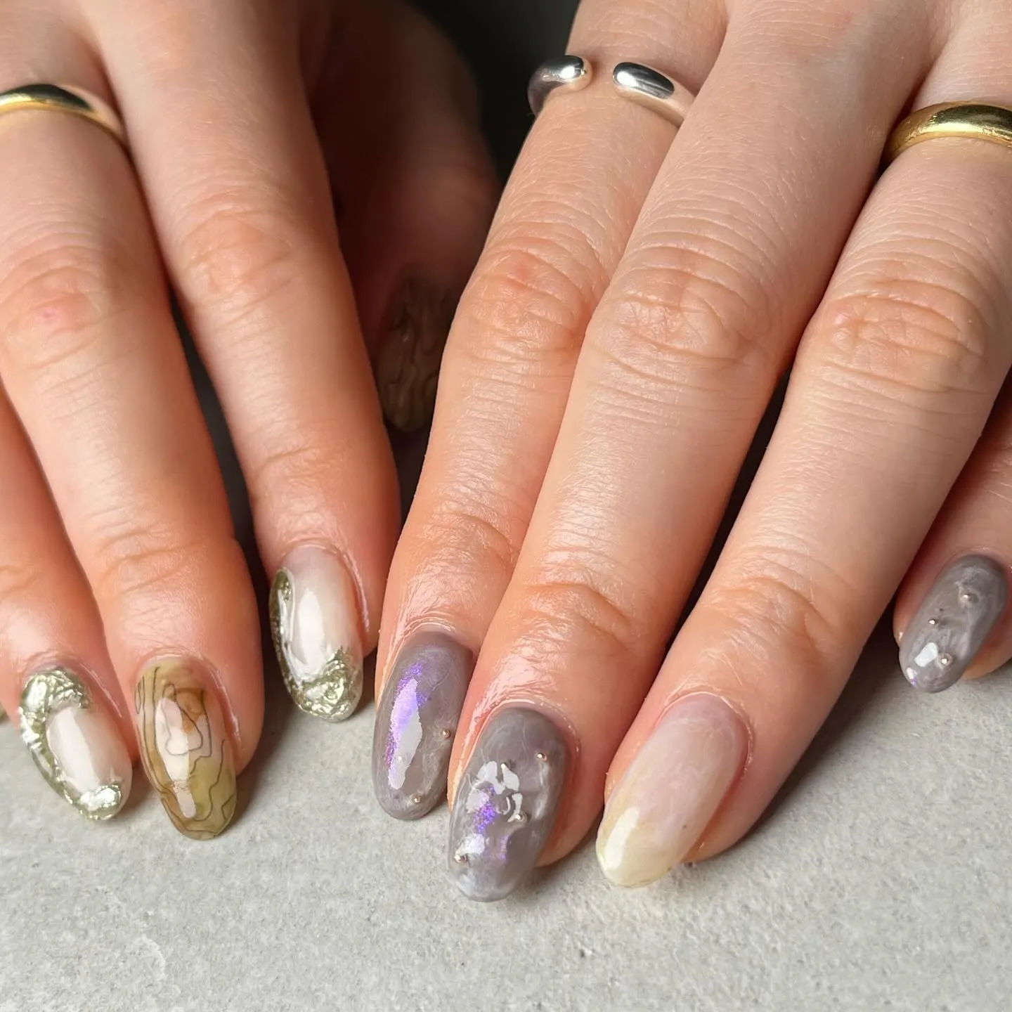 asymmetry♡左右非対称ネイル￤横浜ニュアンスネイルサ...
