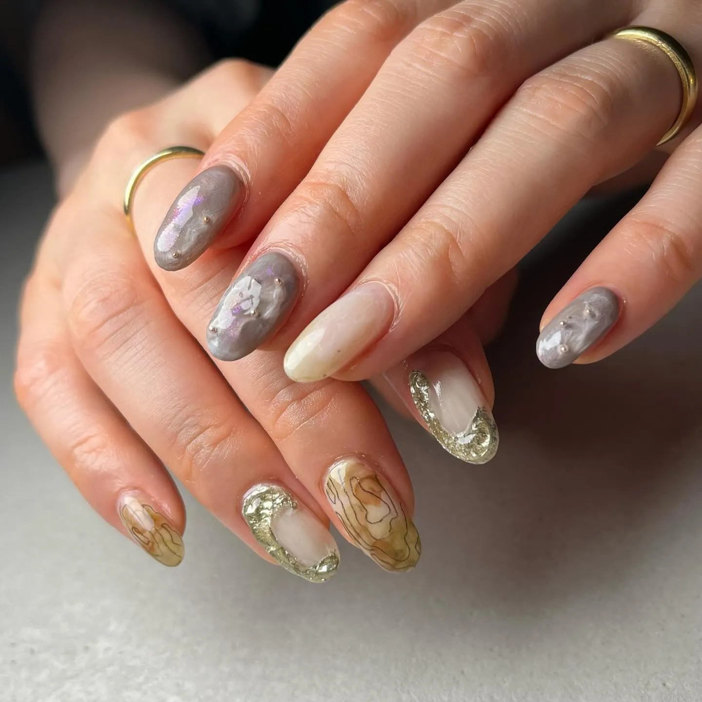 asymmetry♡左右非対称ネイル￤横浜ニュアンスネイルサ...