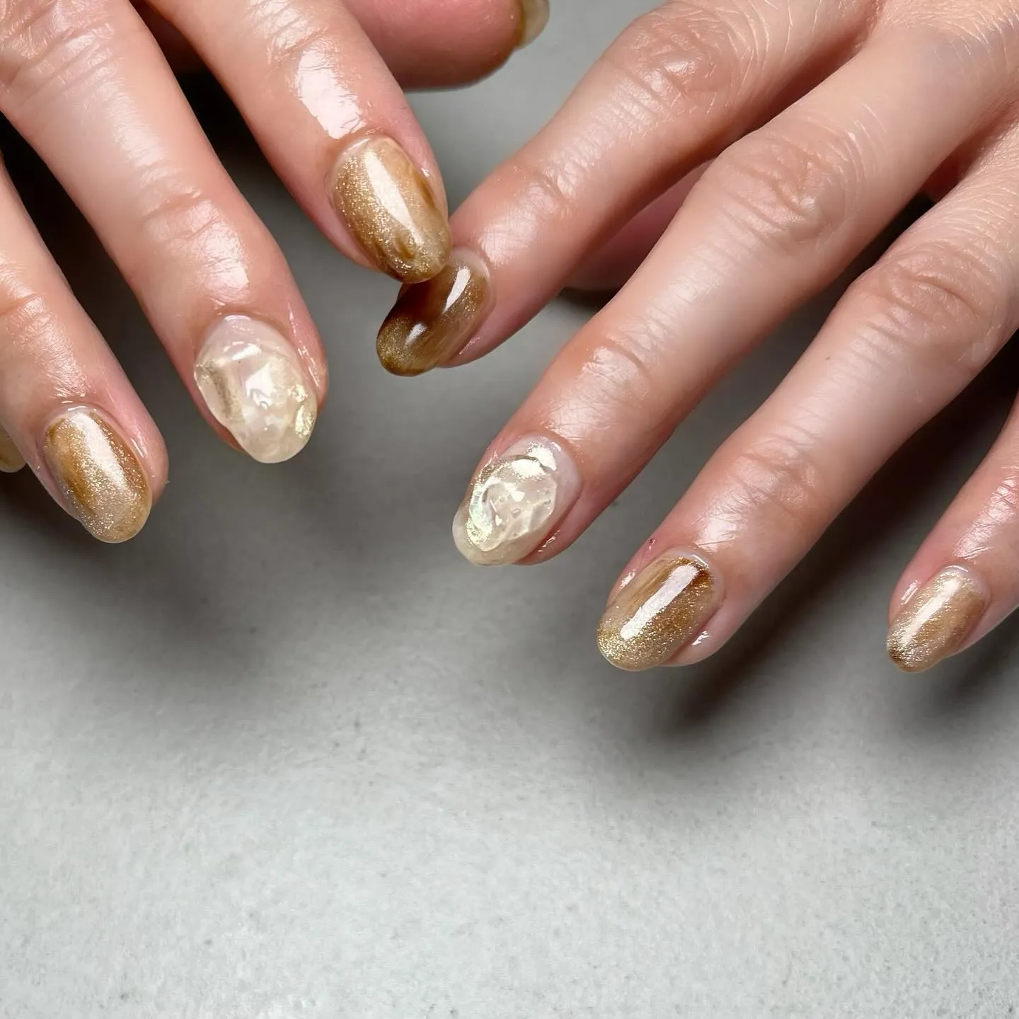 BRAUN♡カフェラテ￤横浜ニュアンスネイルサロン