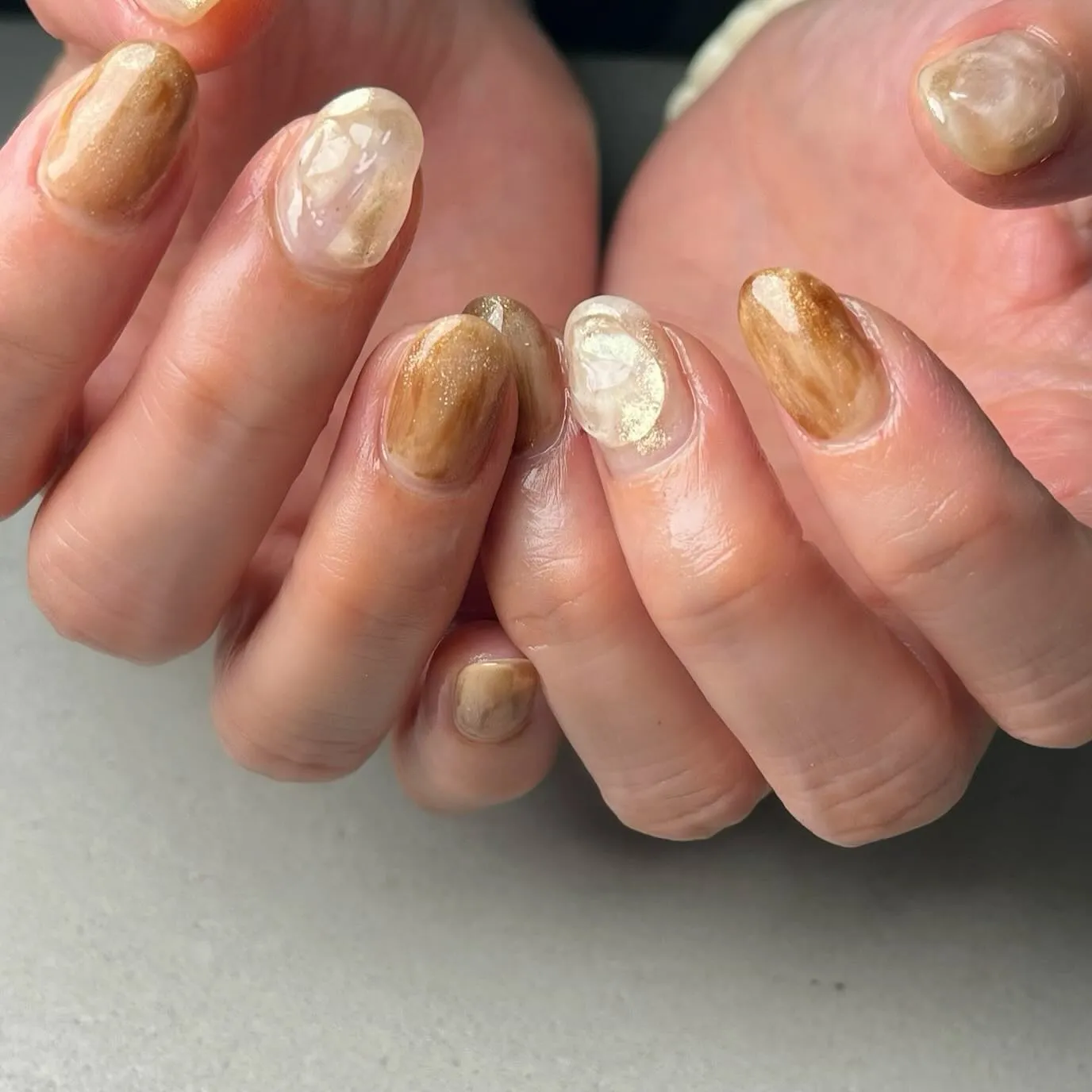 BRAUN♡カフェラテ￤横浜ニュアンスネイルサロン
