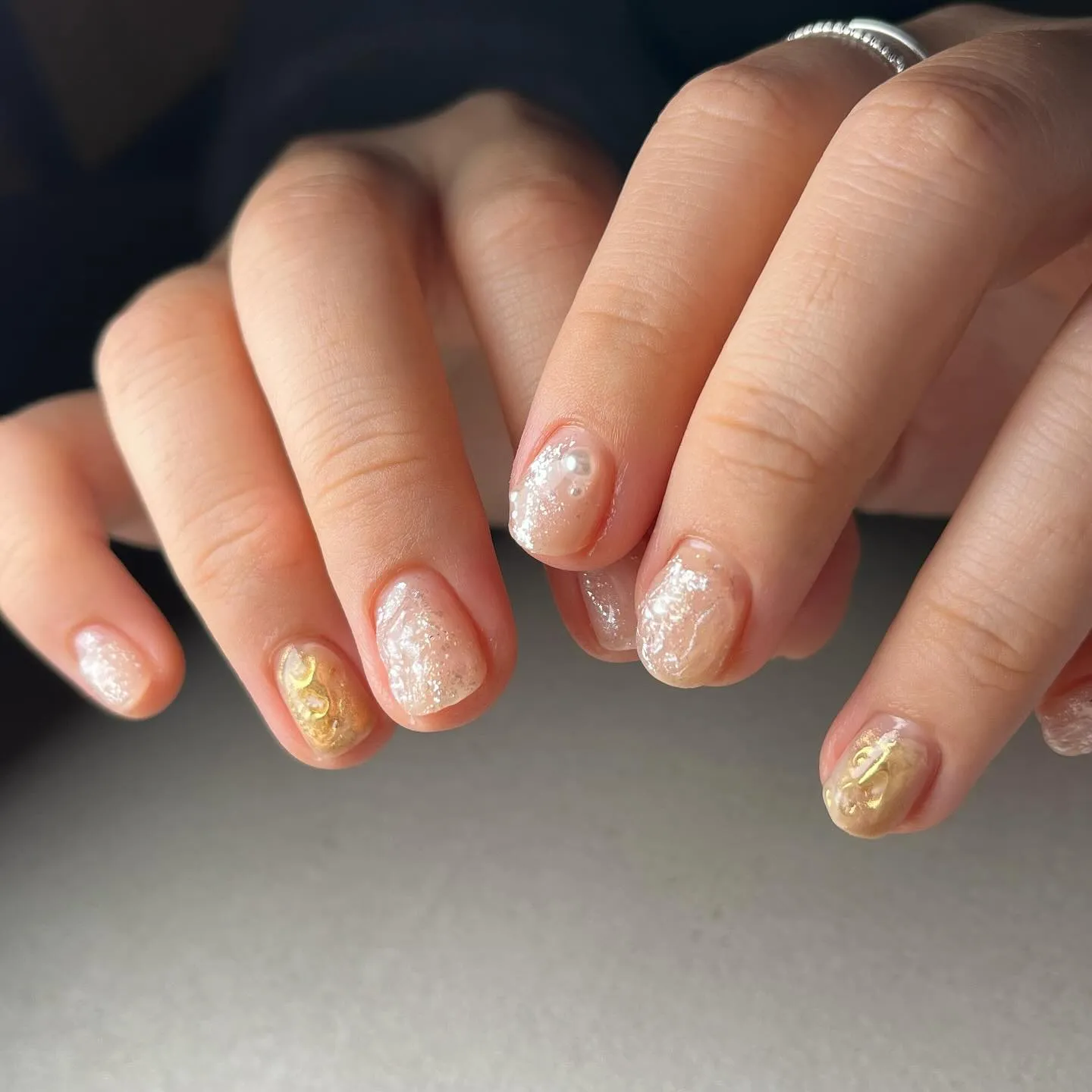 silverwhite＆gold♡横浜ニュアンスネイルサロン
