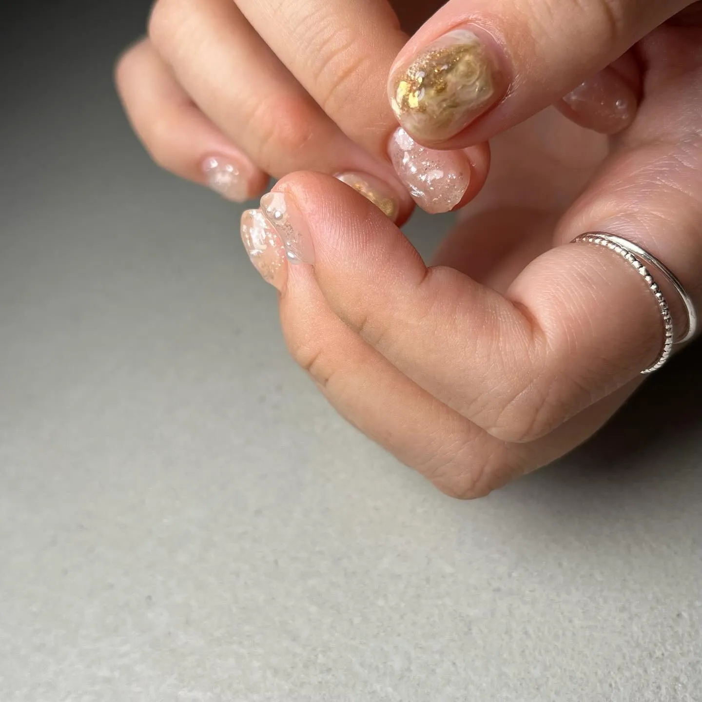 silverwhite＆gold♡横浜ニュアンスネイルサロン