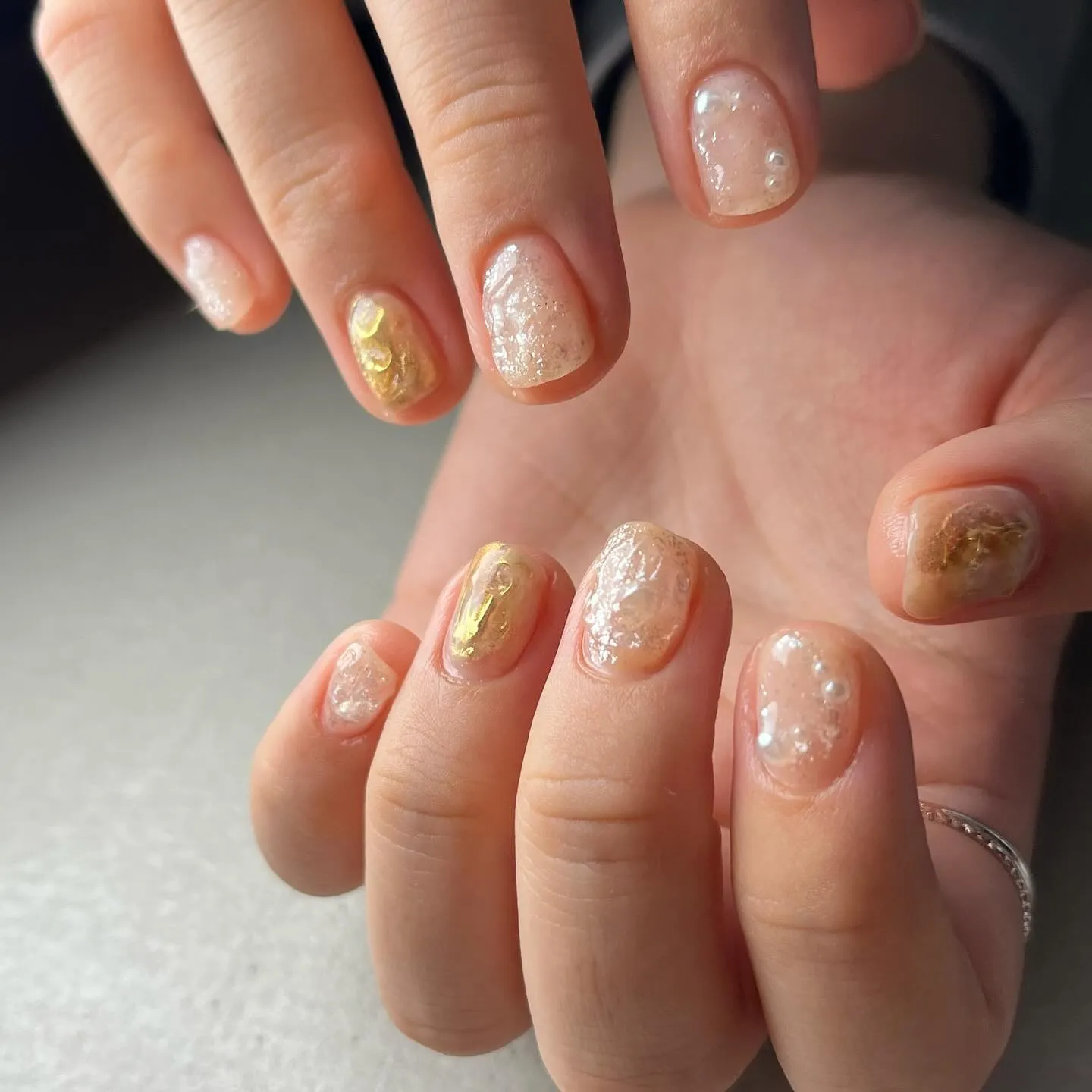 silverwhite＆gold♡横浜ニュアンスネイルサロン
